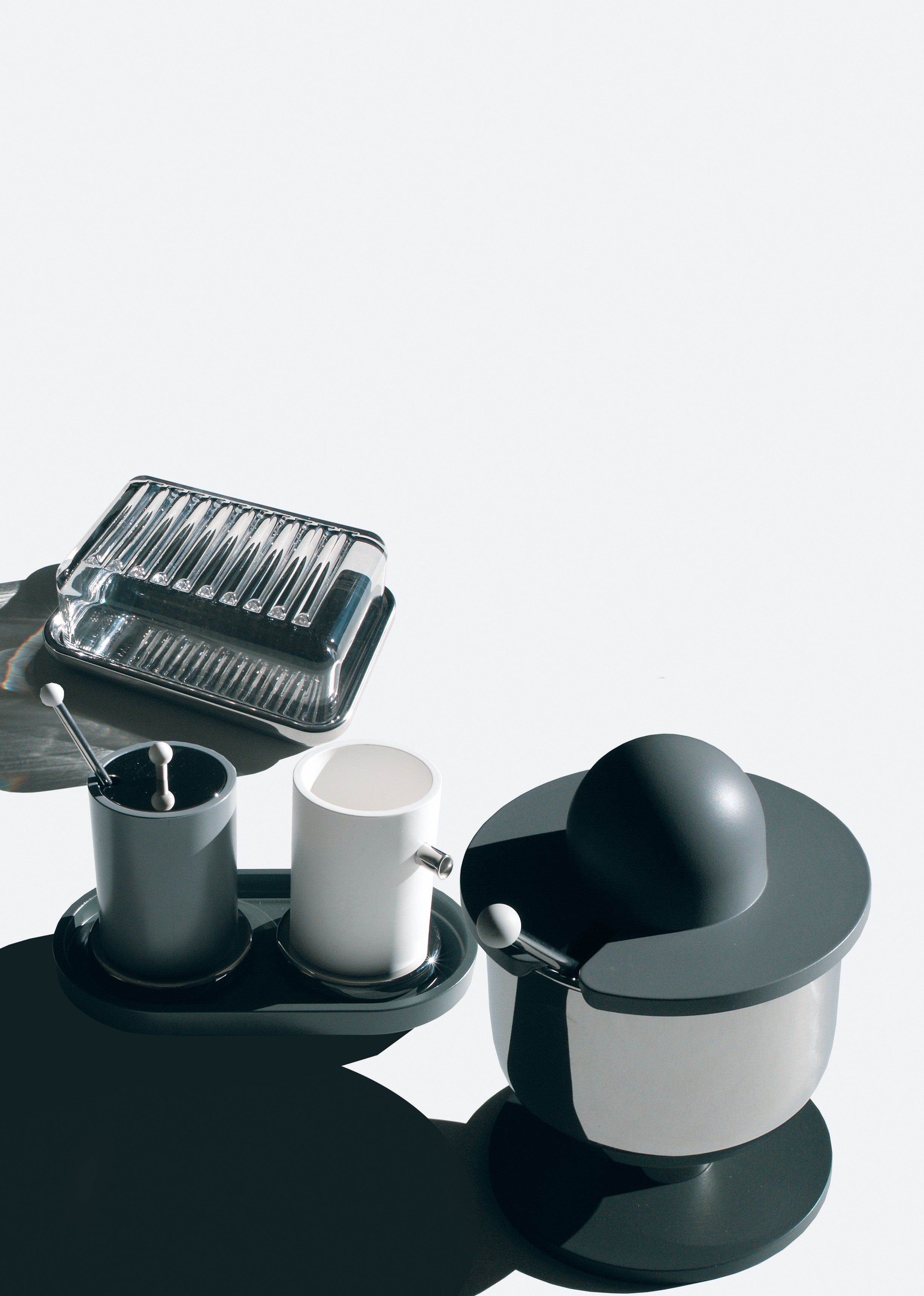 Máslenka ES03 z oceli a skla