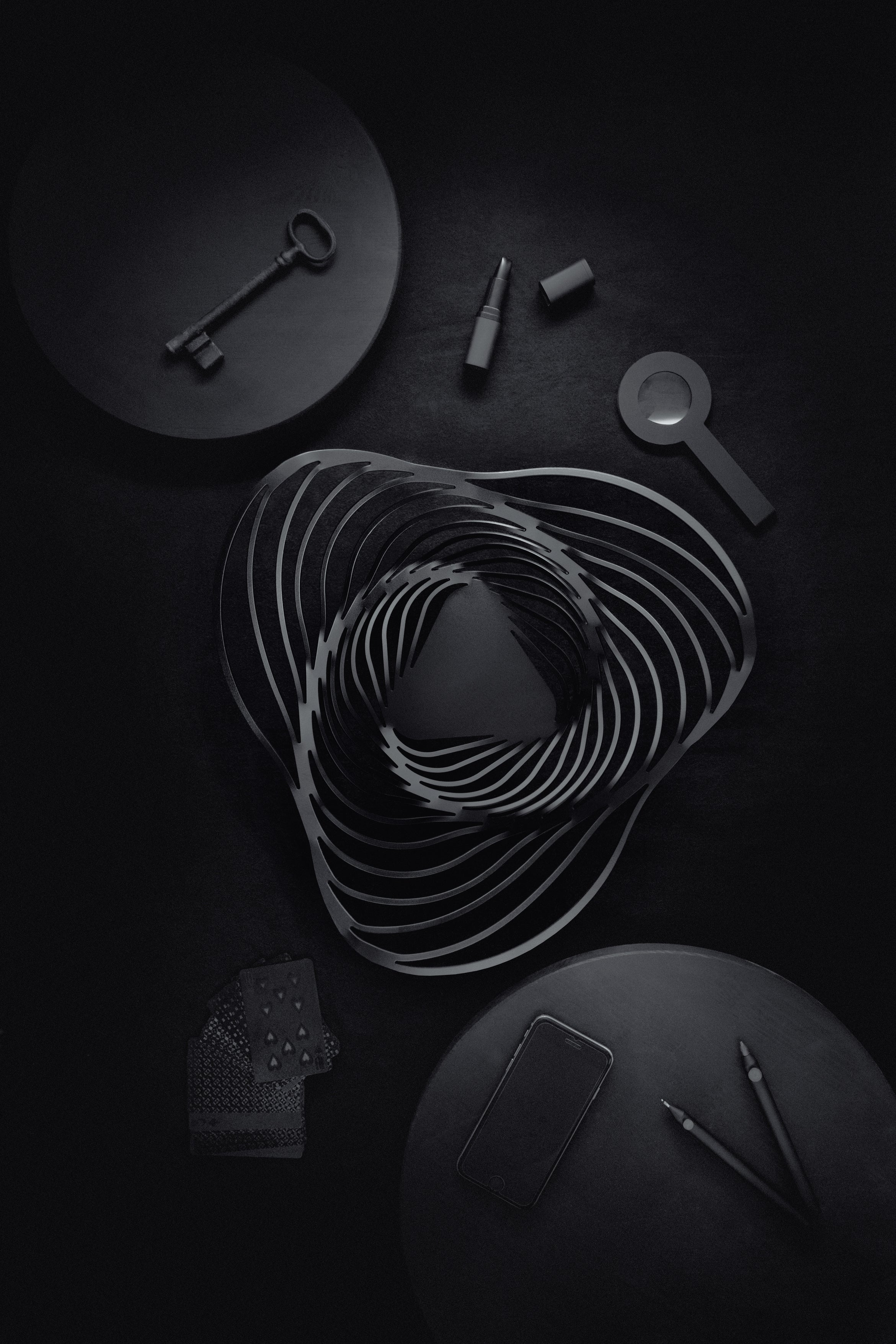 Patera TRINITY černá ocel