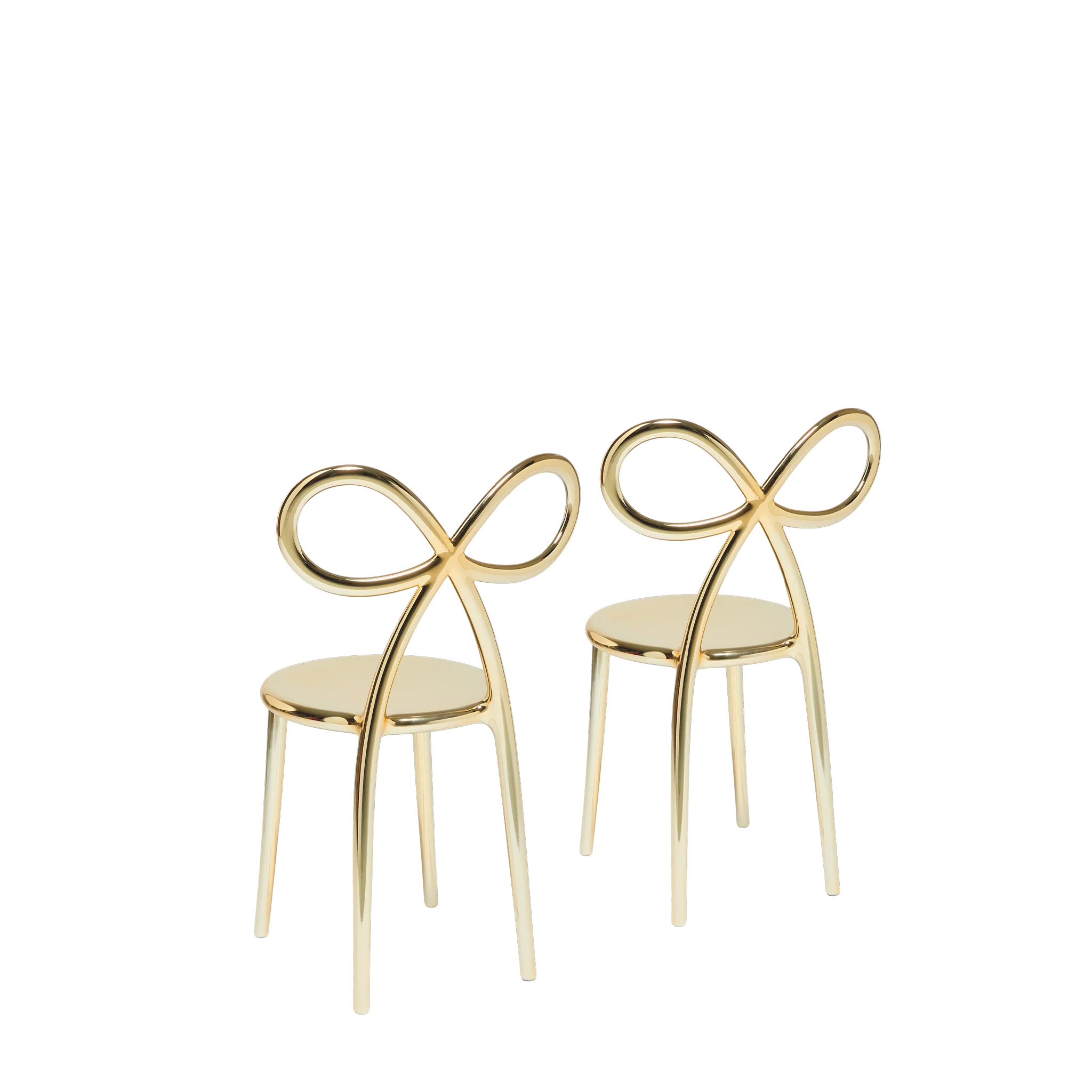 Sada 2 židlí RIBBON zlatá