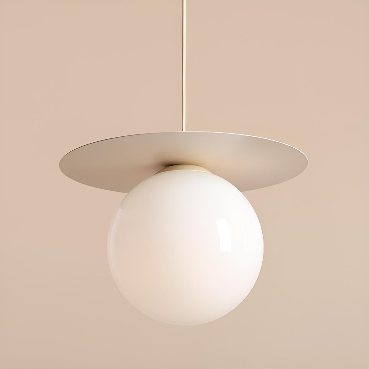Hanging lamp cream loop