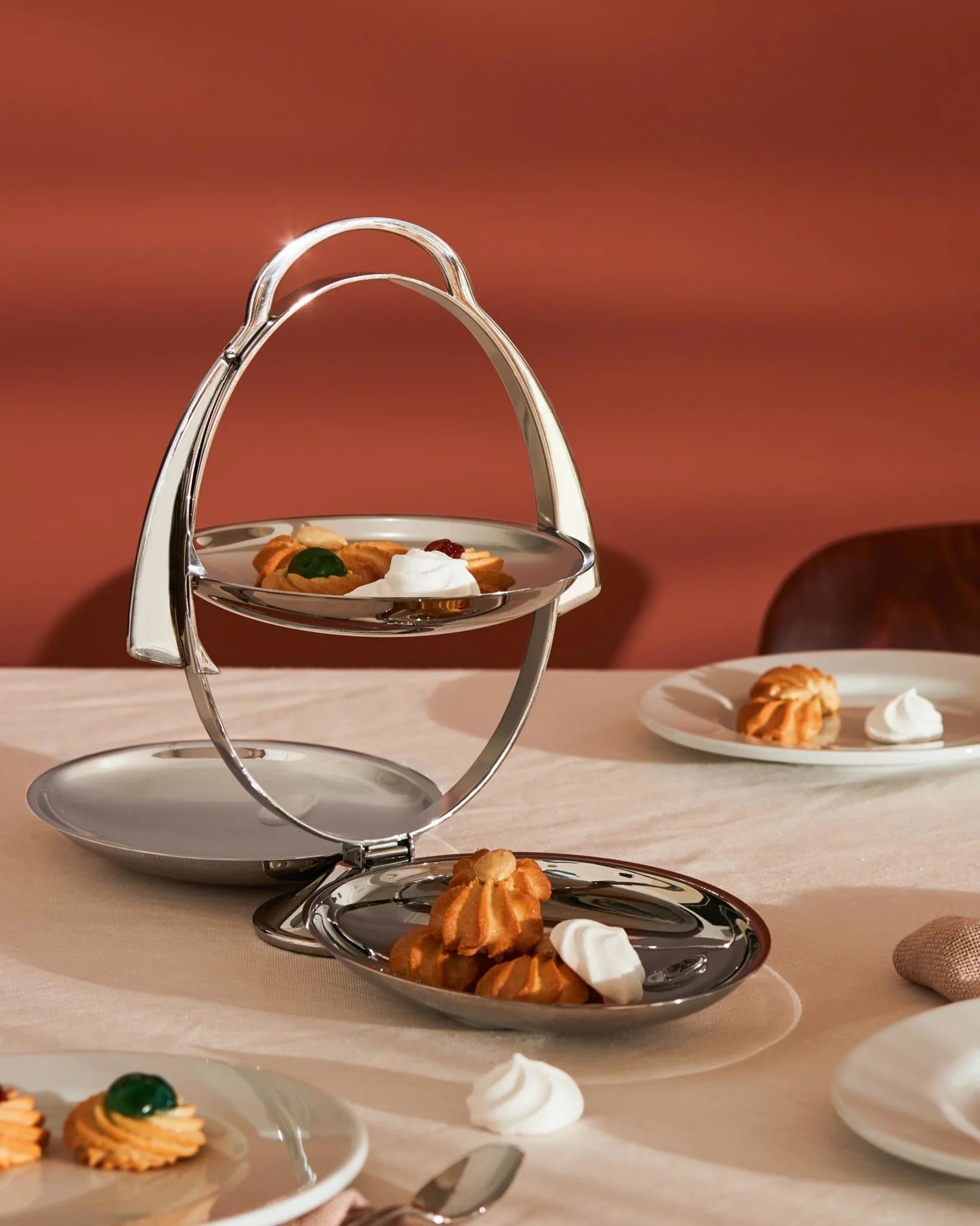 Skládací podnos ANNA GONG nerezová ocel