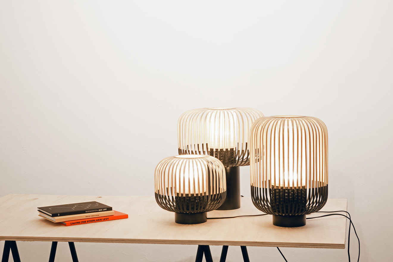 Stolní lampa BAMBOO černá