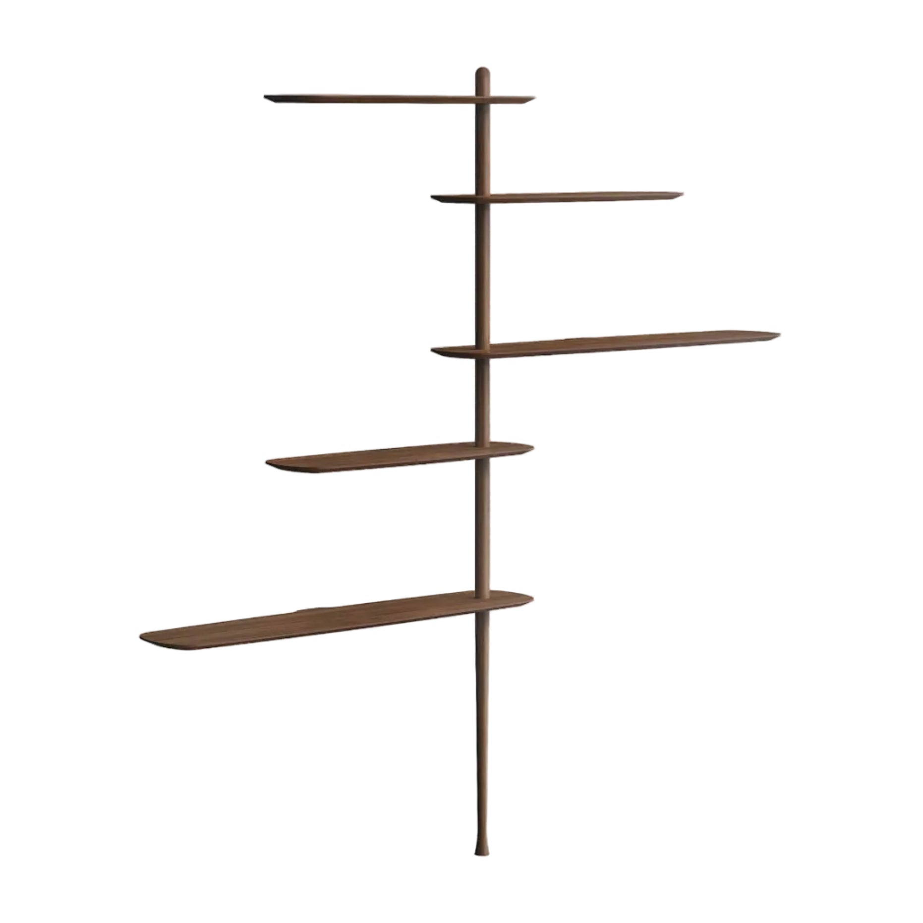 Nástěnný regál UNICA - KONFIGURACE 10 ořechová dýha