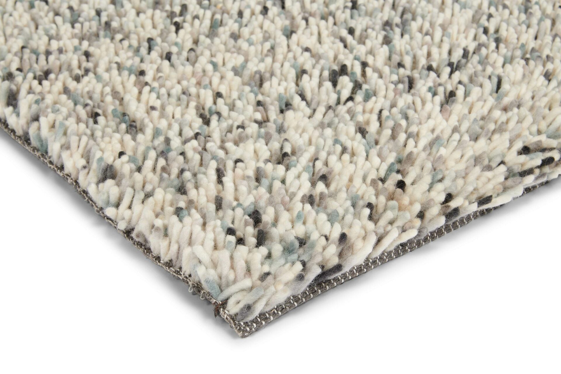 Koberec POP ART modro-šedý s dlouhým vlasem