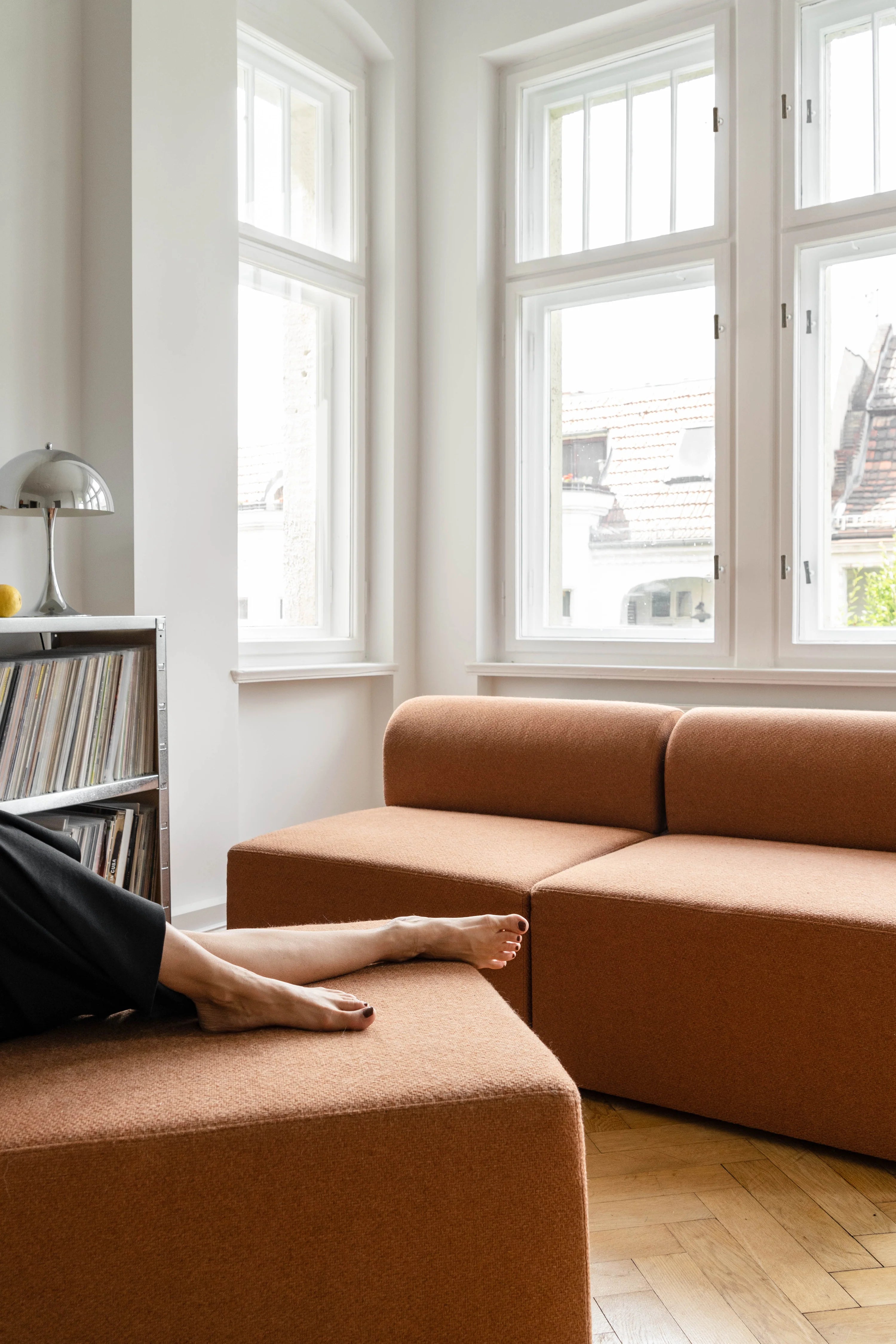 2-Seater Sofa TORI Brown Bouclé