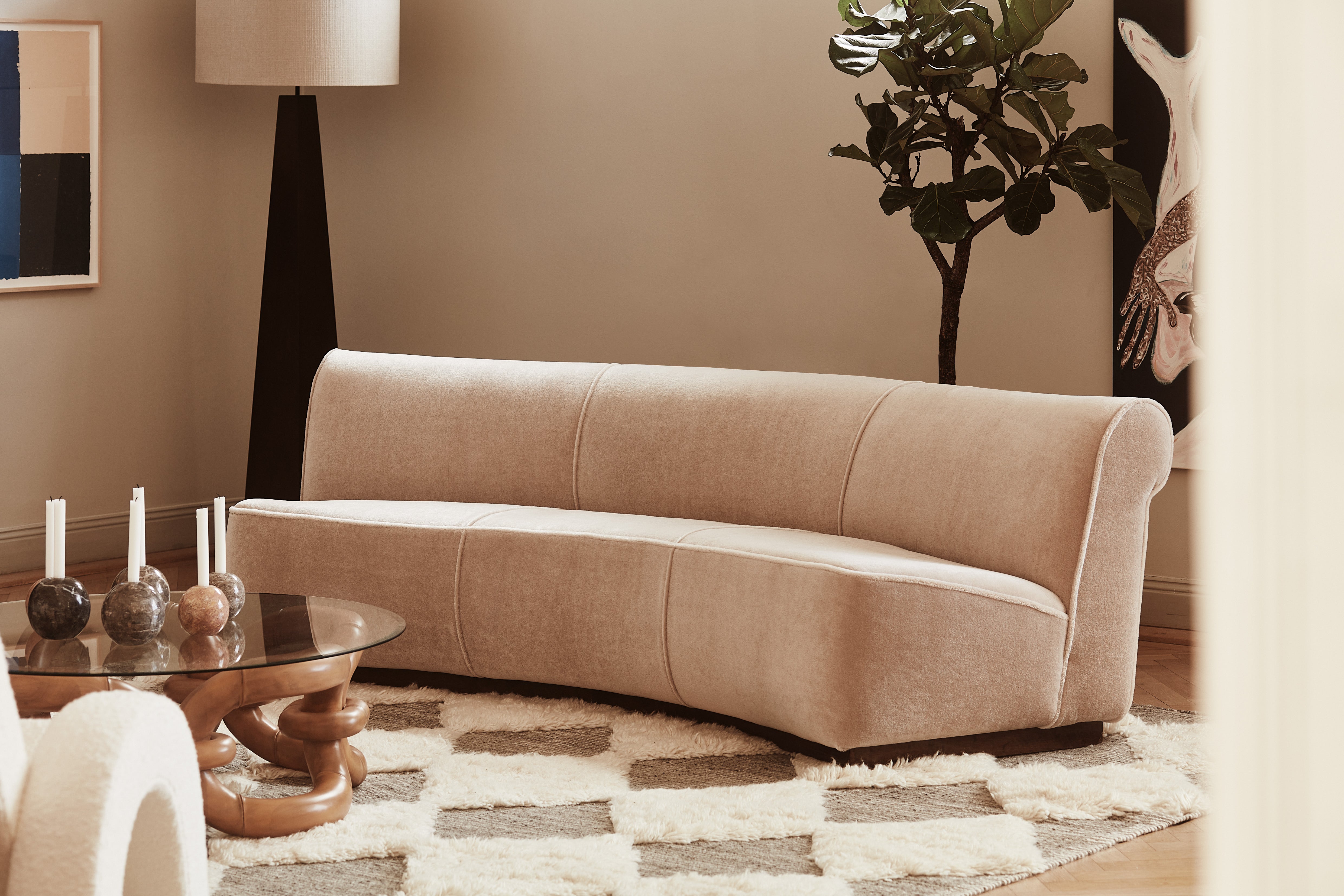 Pohovka PARIS béžový samet