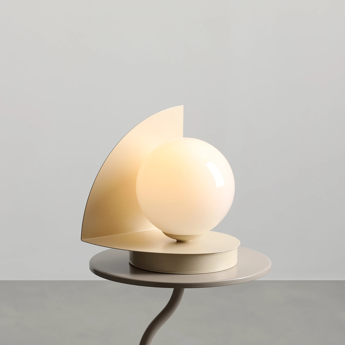 Stolní lampa LOOP krémová