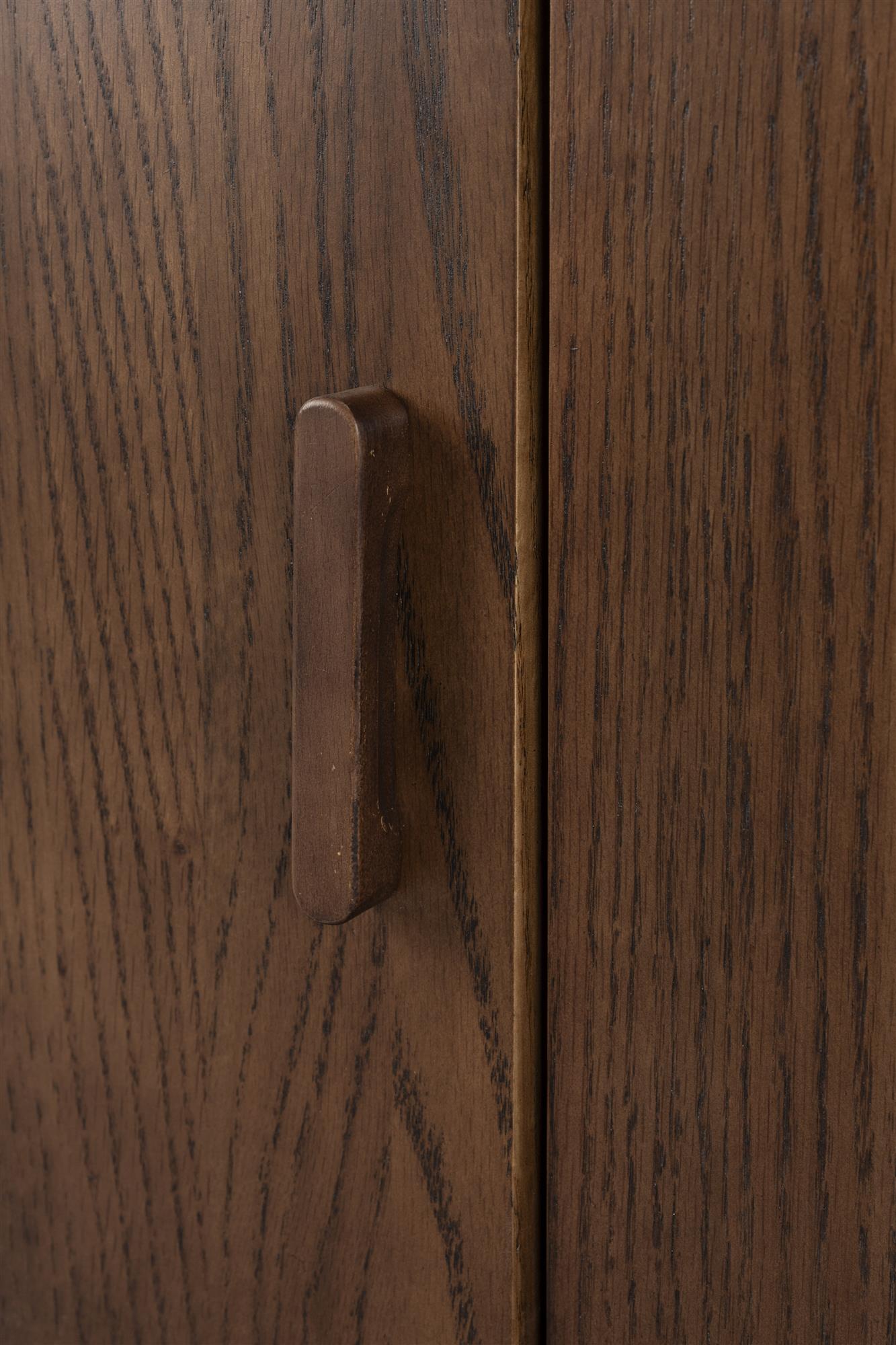 Komoda ARDA krémový travertin s dubovým dřevem