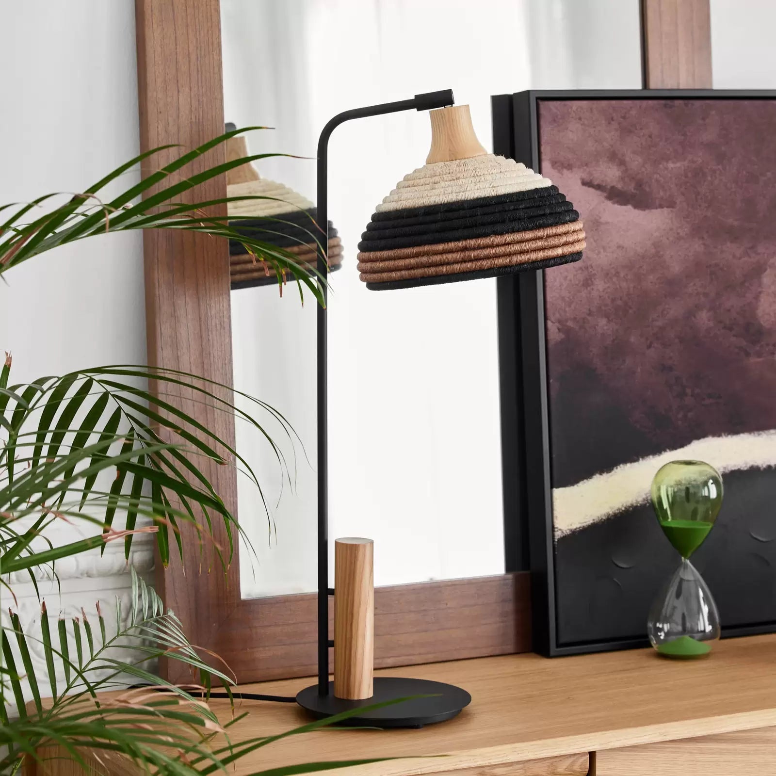 Stolní lampa GRASS hnědá