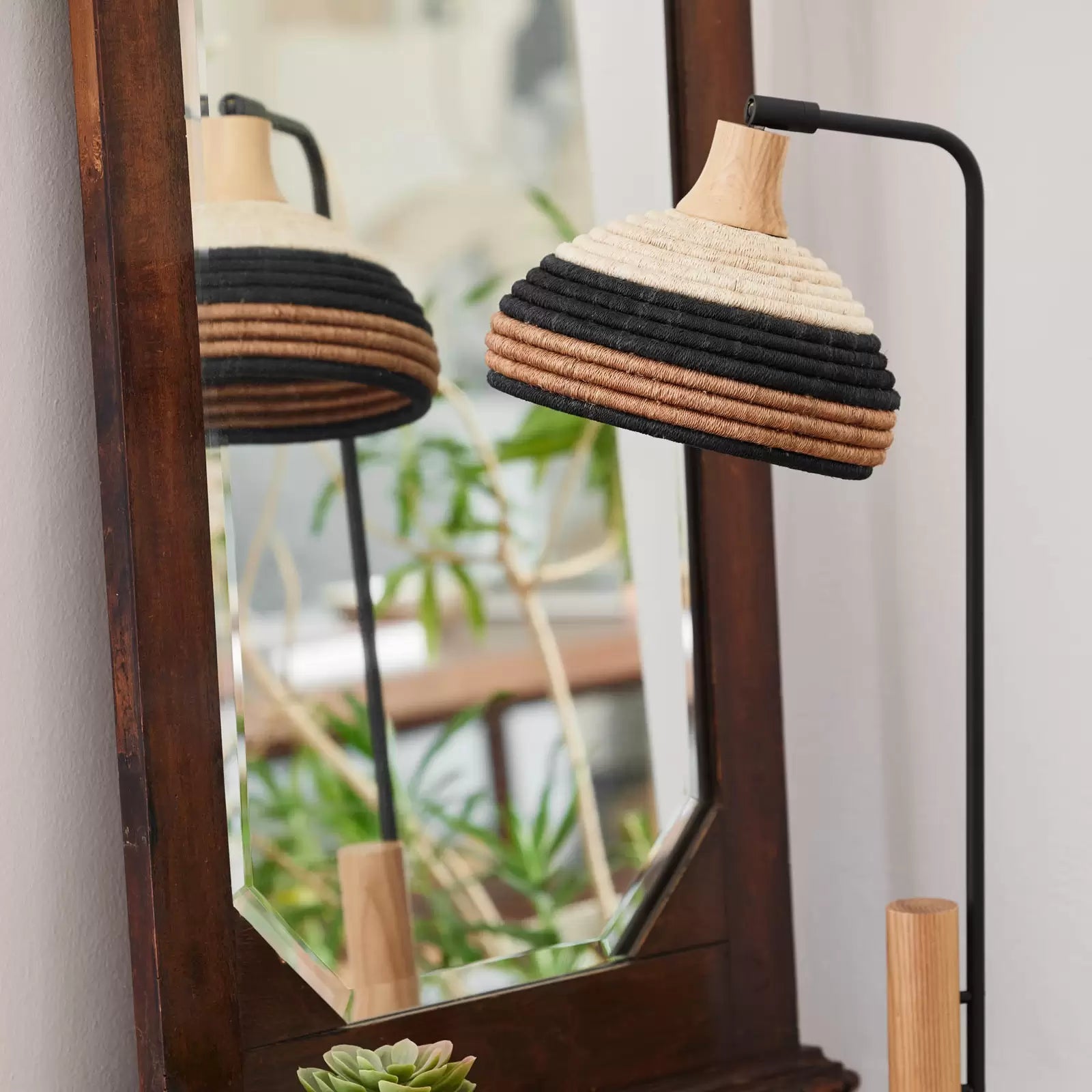 Stolní lampa GRASS hnědá