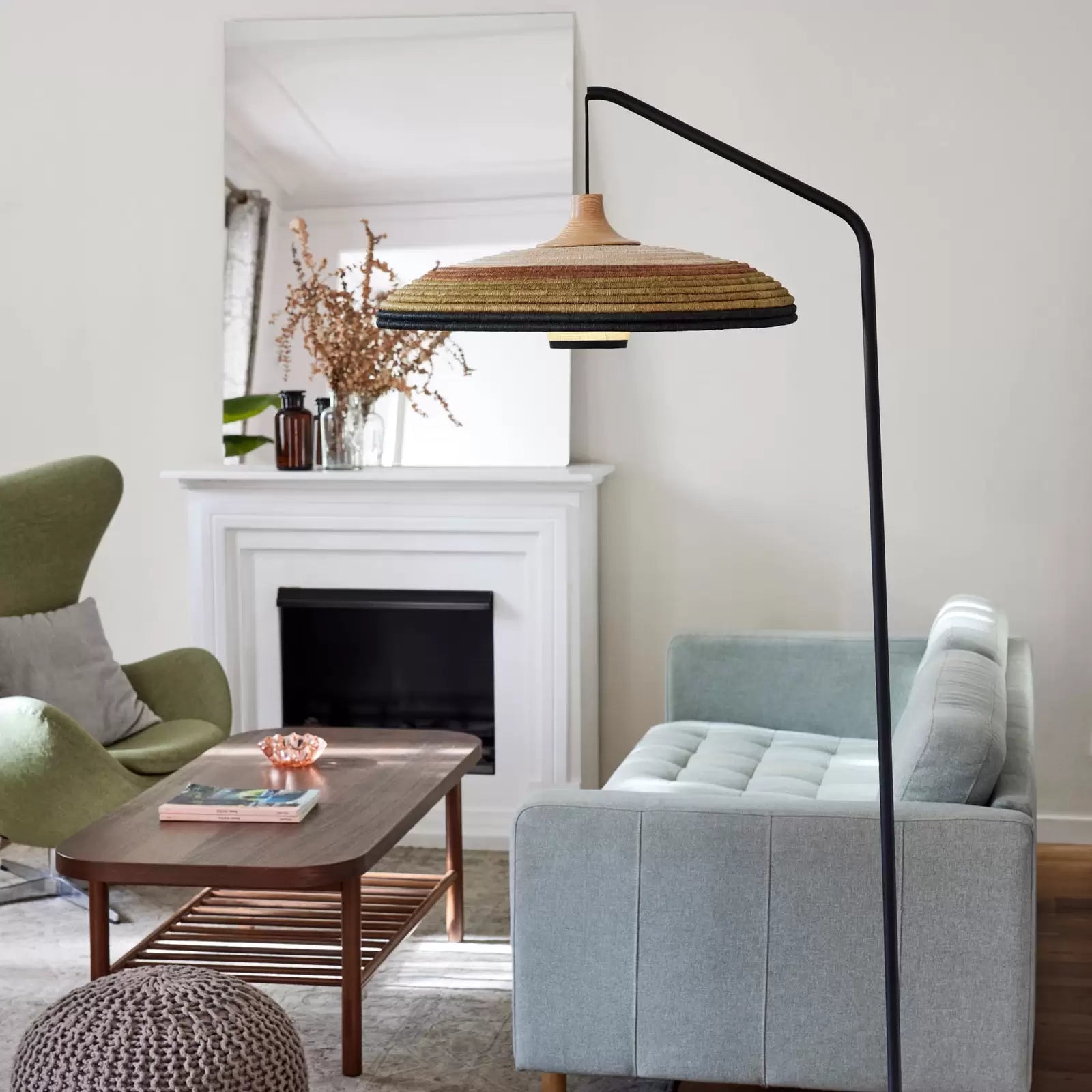 Stojací lampa GRASS zelená