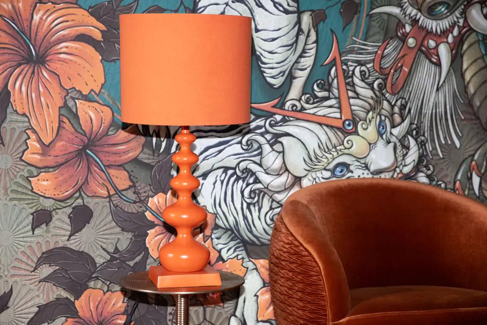 Stolní lampa KDYŽ KRÁLÍM ORANŽOVÁ pomerančová