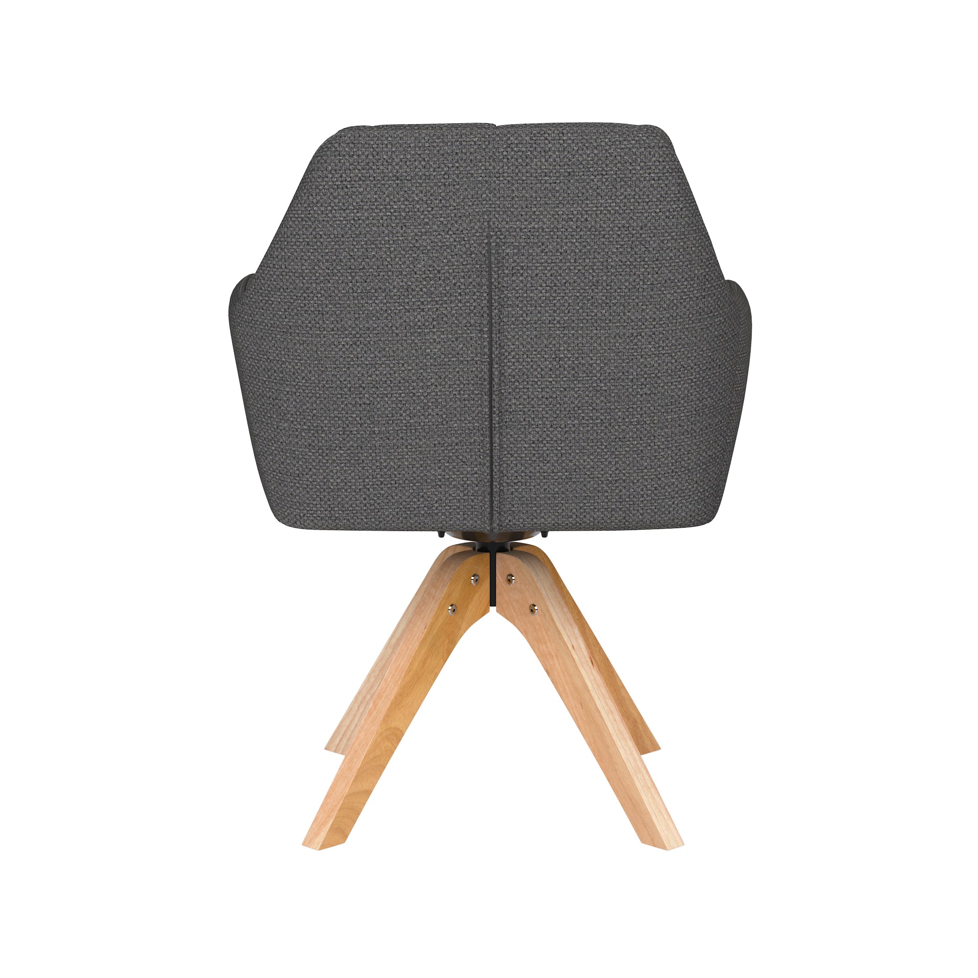 PETE swivel chair gray with wooden base