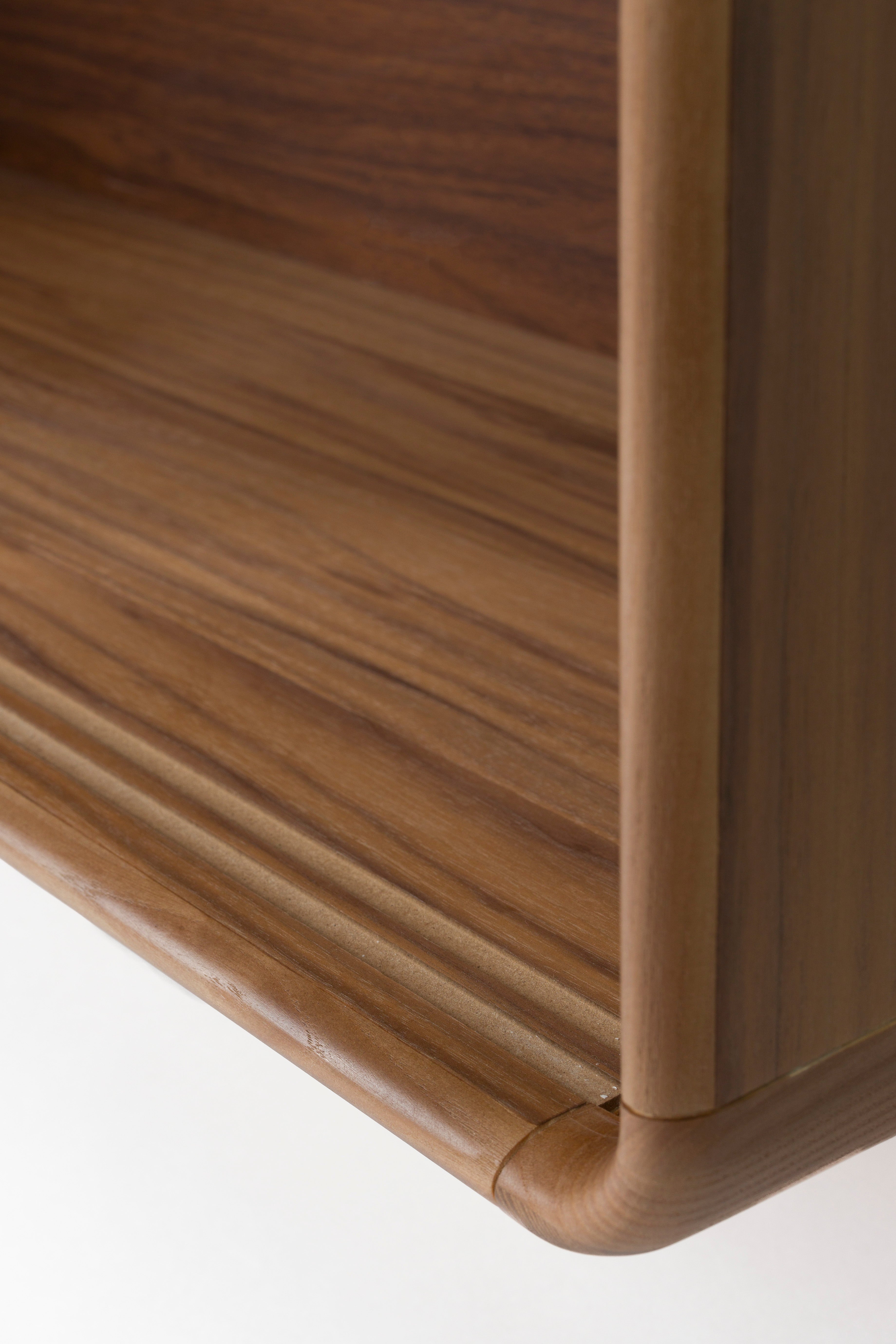 RISE dark veneer shelf