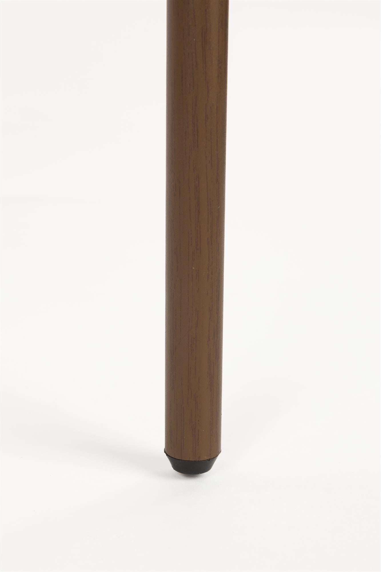 Židle CLAES bílá s hnědým podstavcem