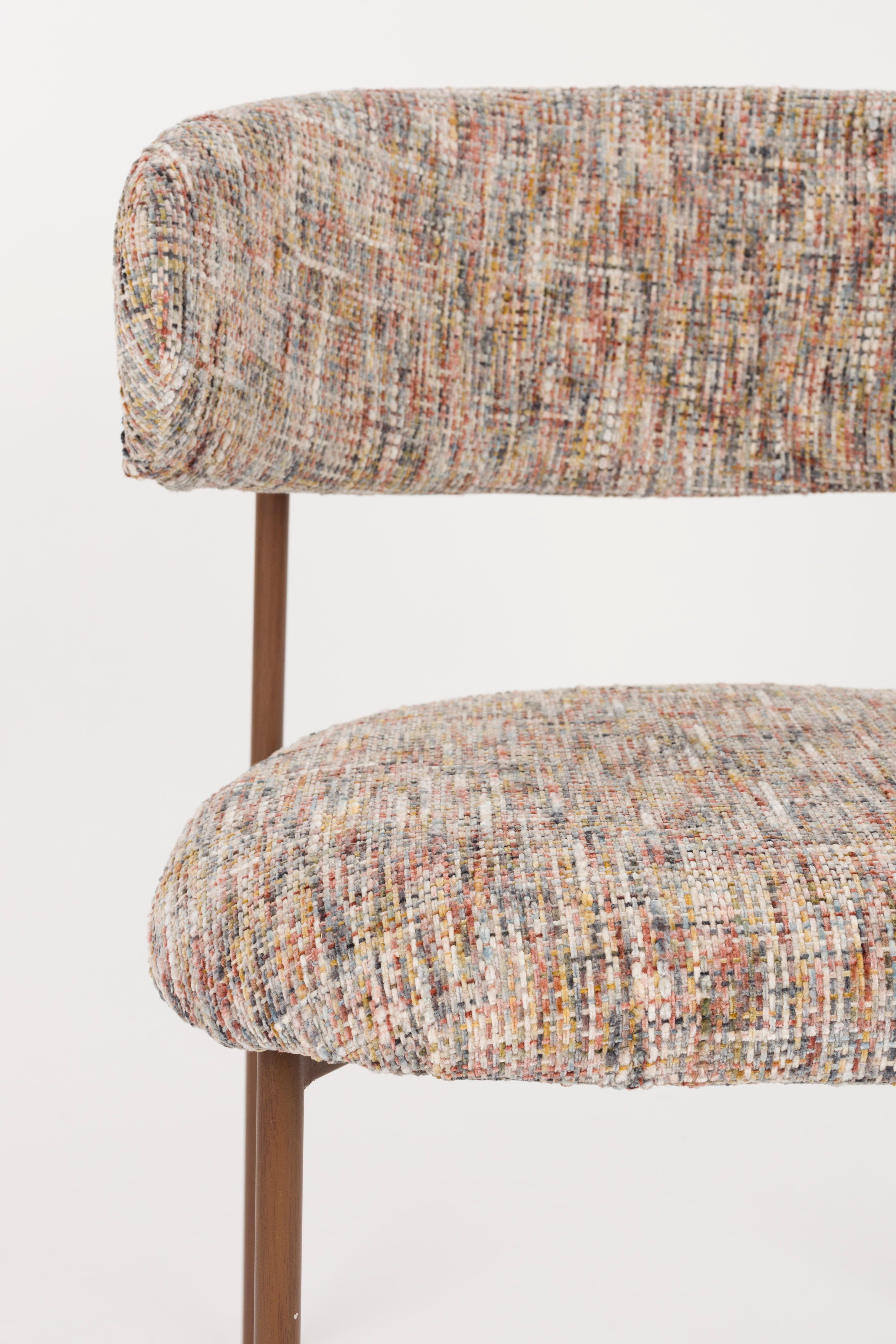 CLAES chair beige mélange with brown base