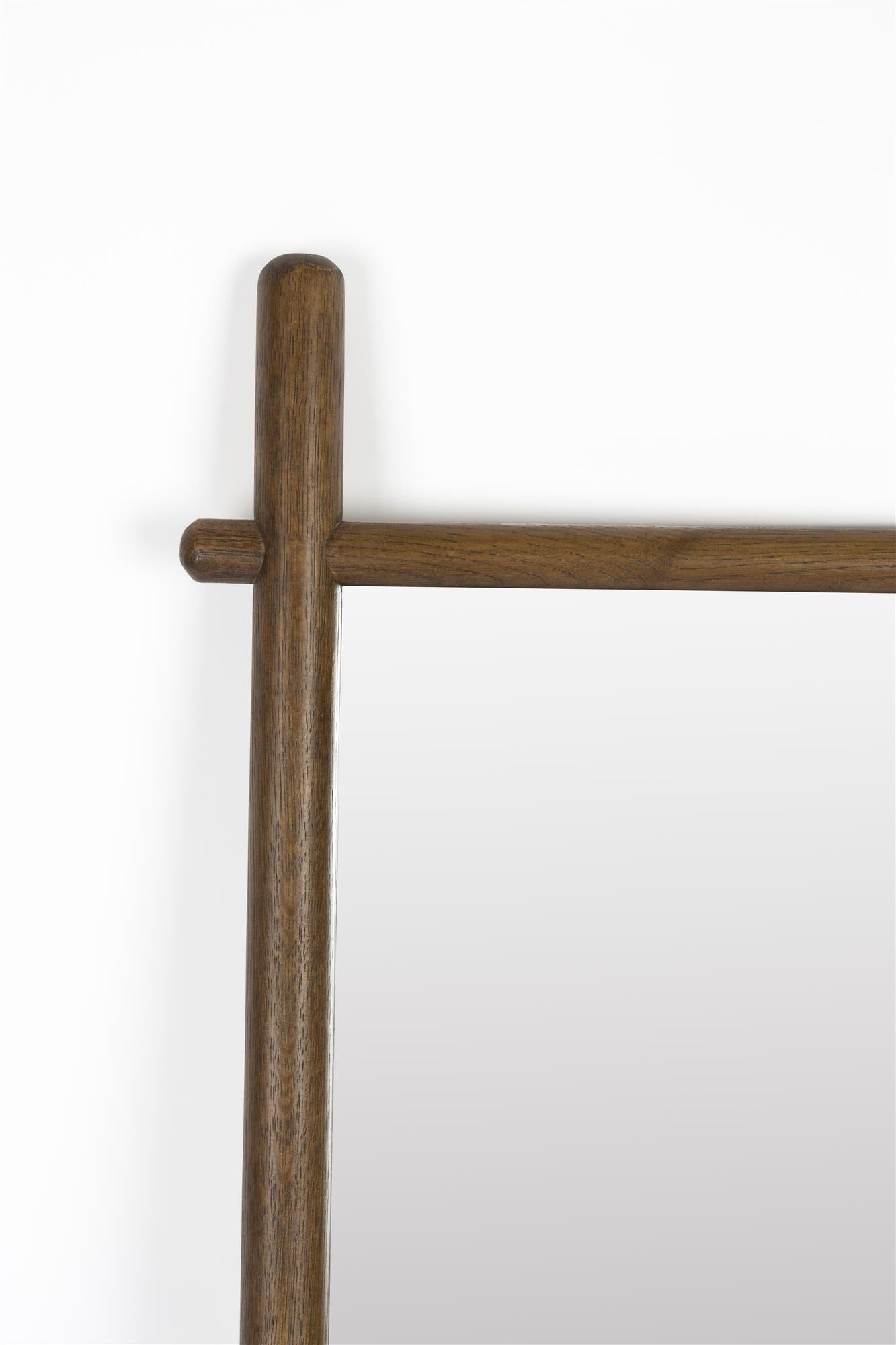 SOLENE mirror dark brown wood