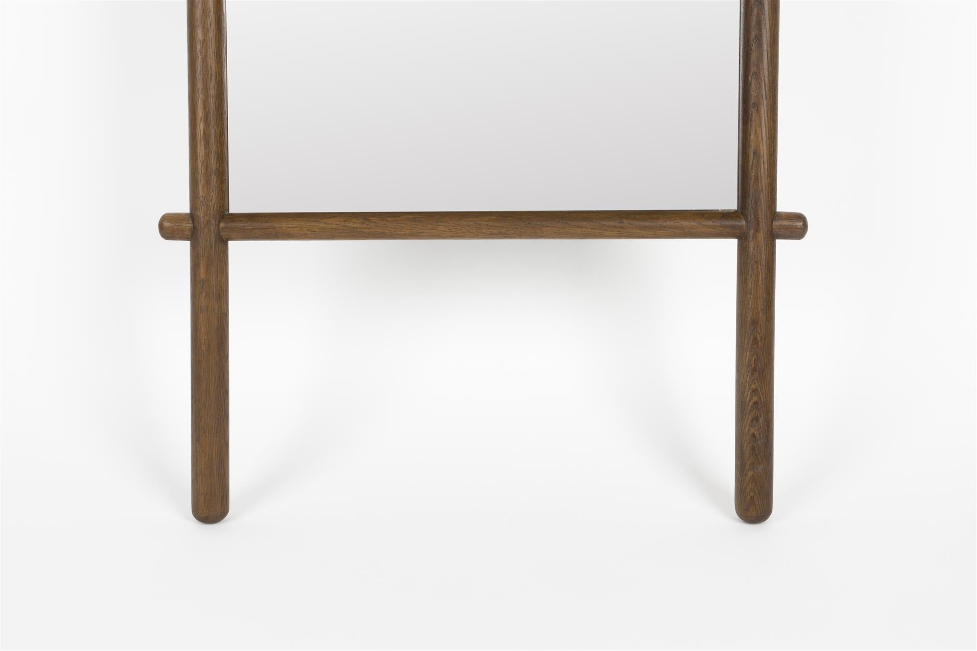 SOLENE mirror dark brown wood