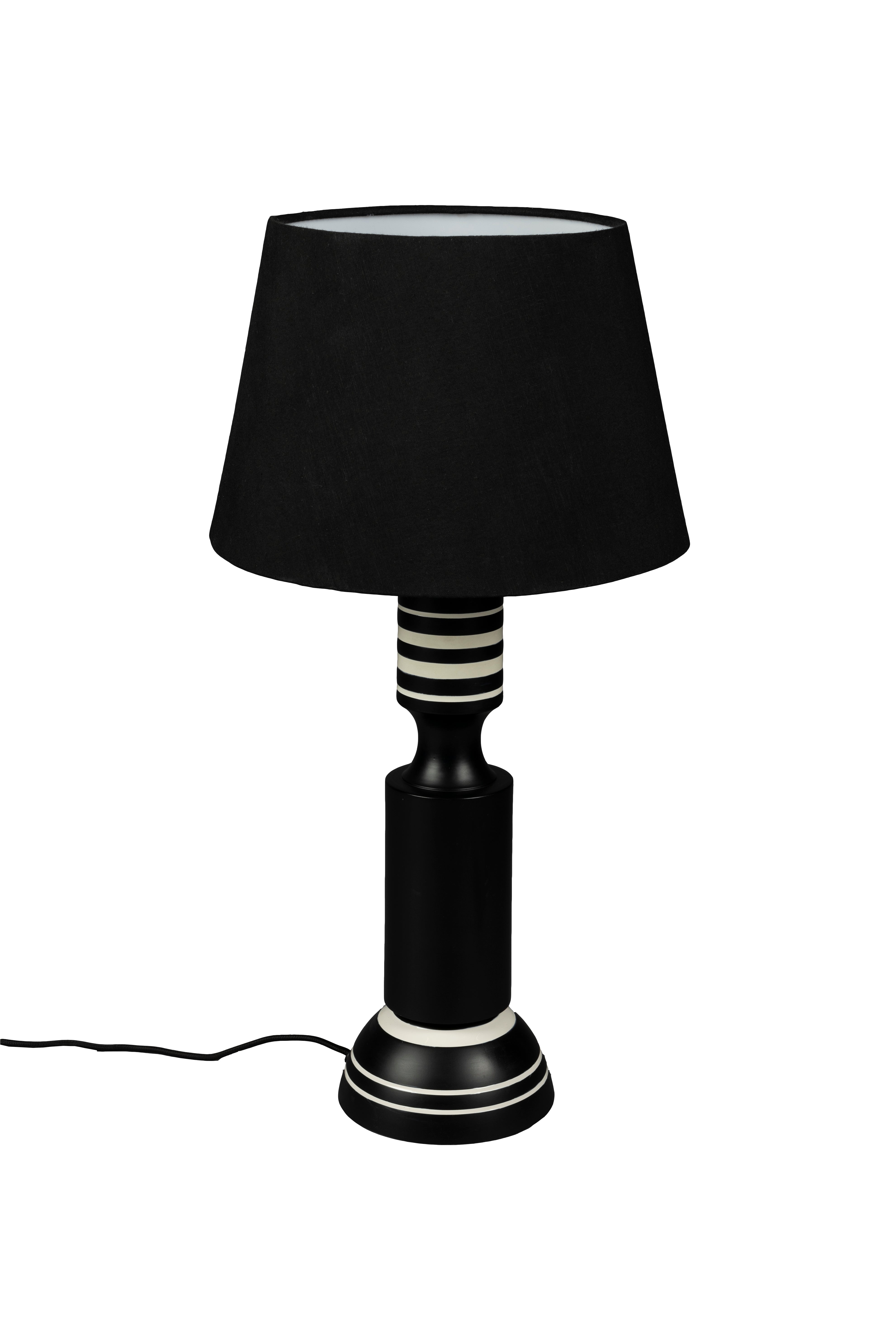 VIRGIL table lamp black with white finish