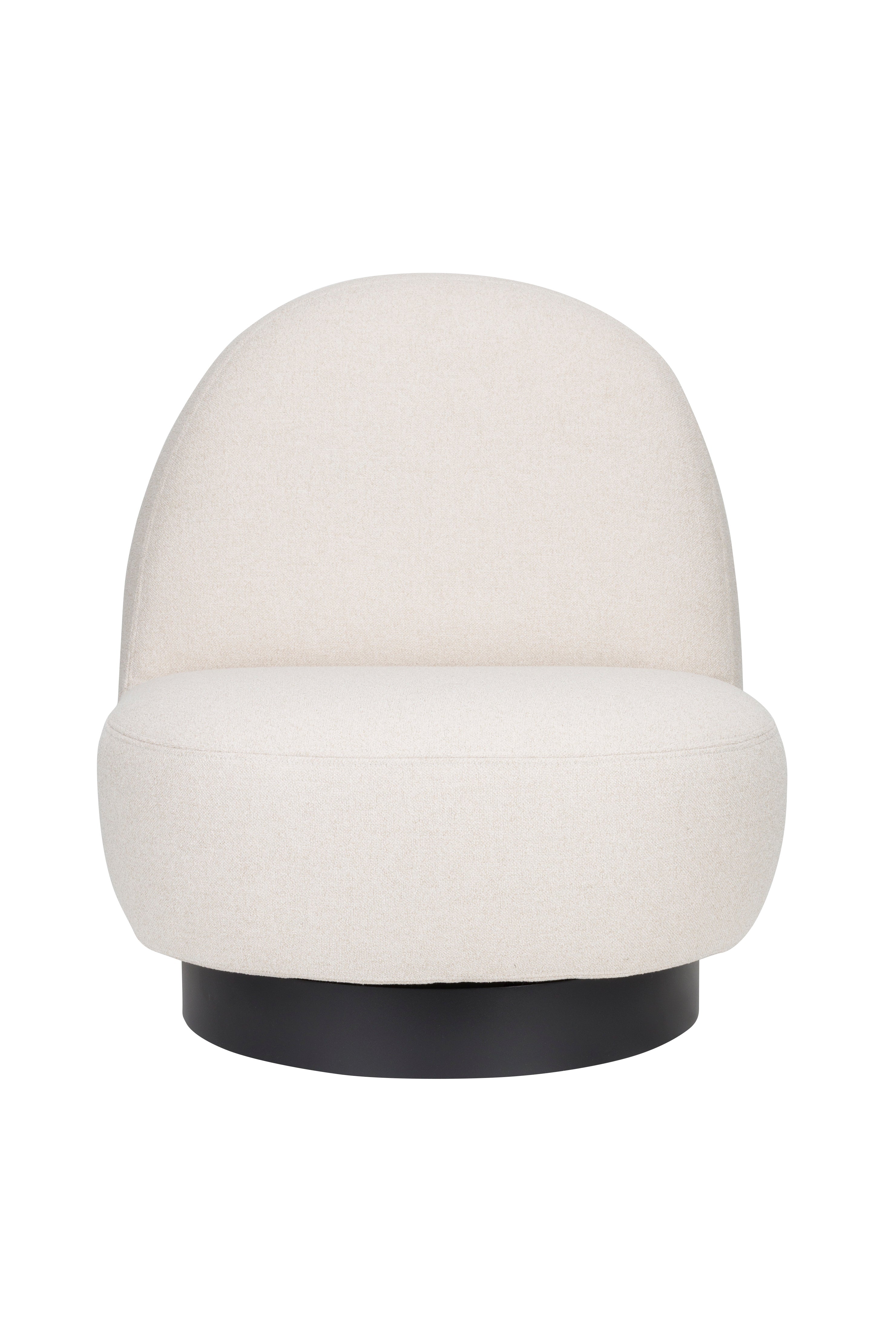 EDEN latte armchair with black base