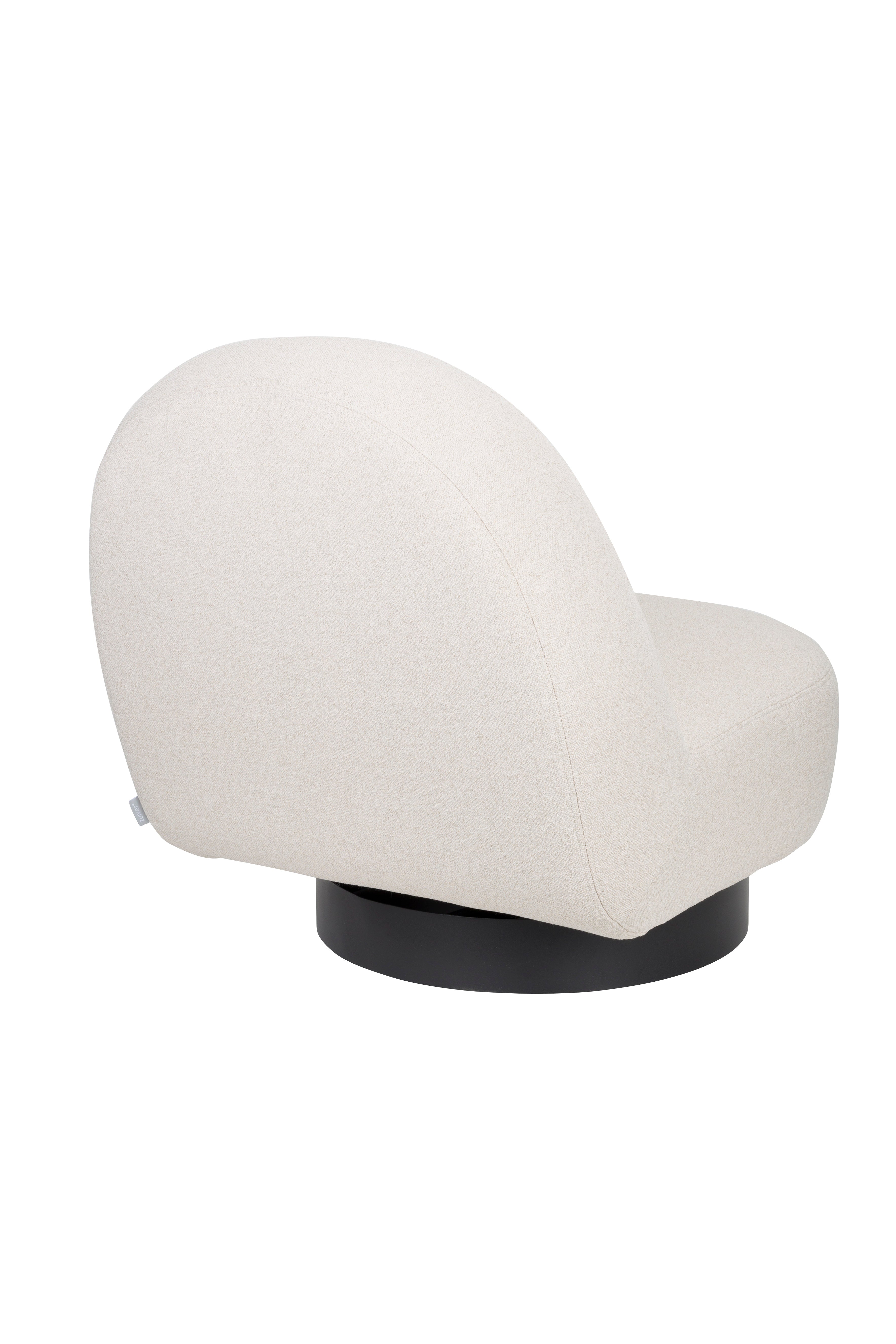 EDEN latte armchair with black base