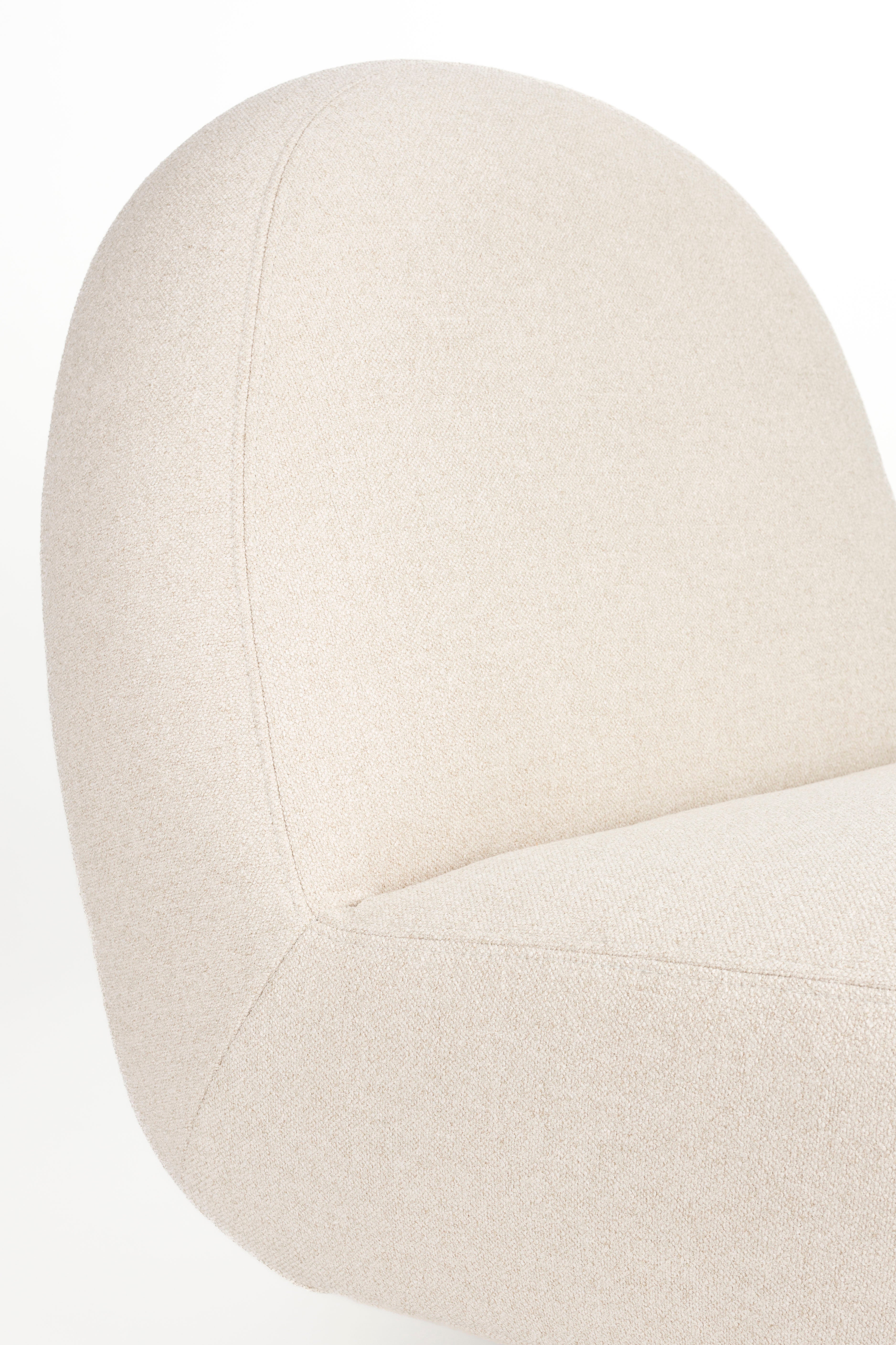 EDEN latte armchair with black base