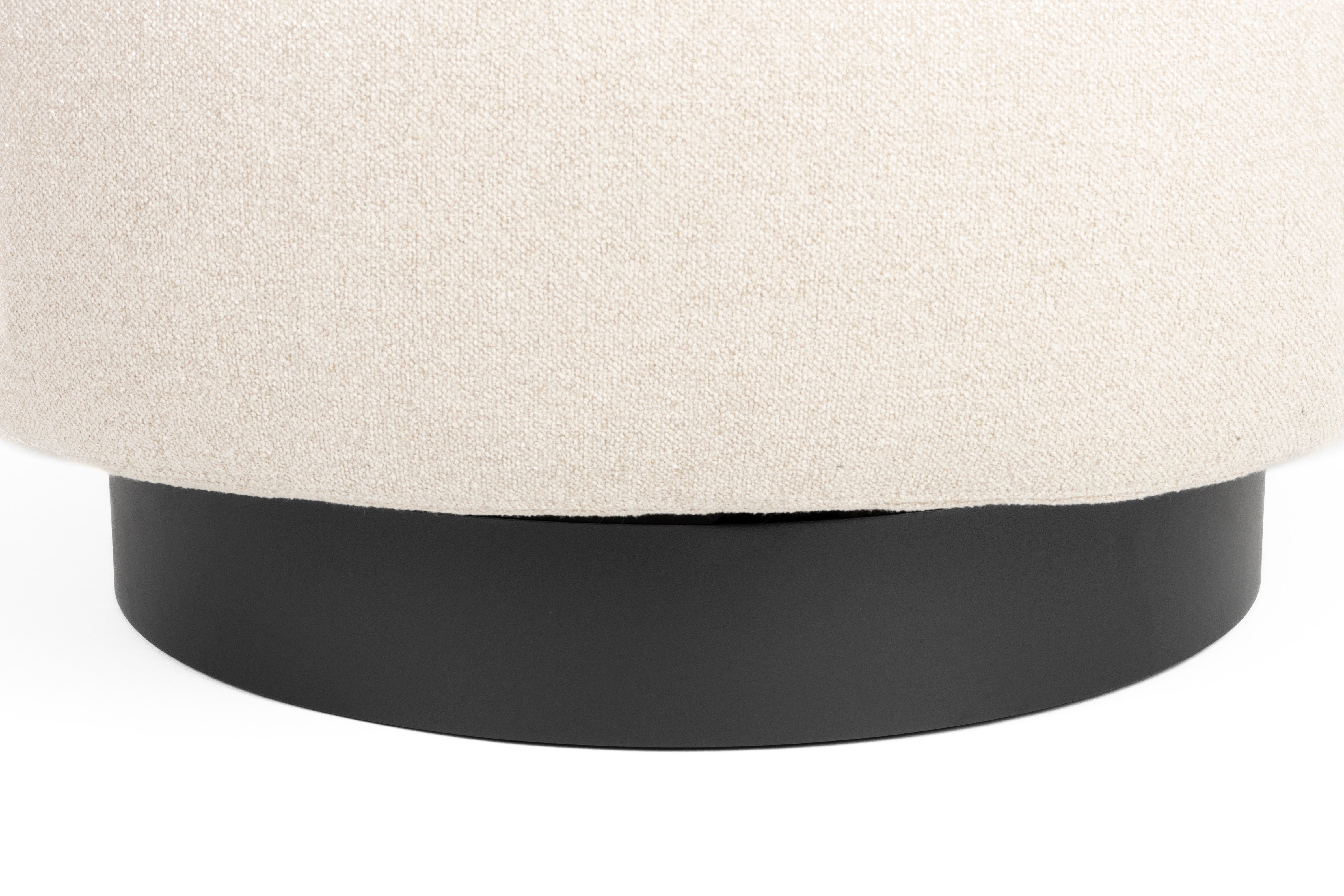 EDEN latte armchair with black base