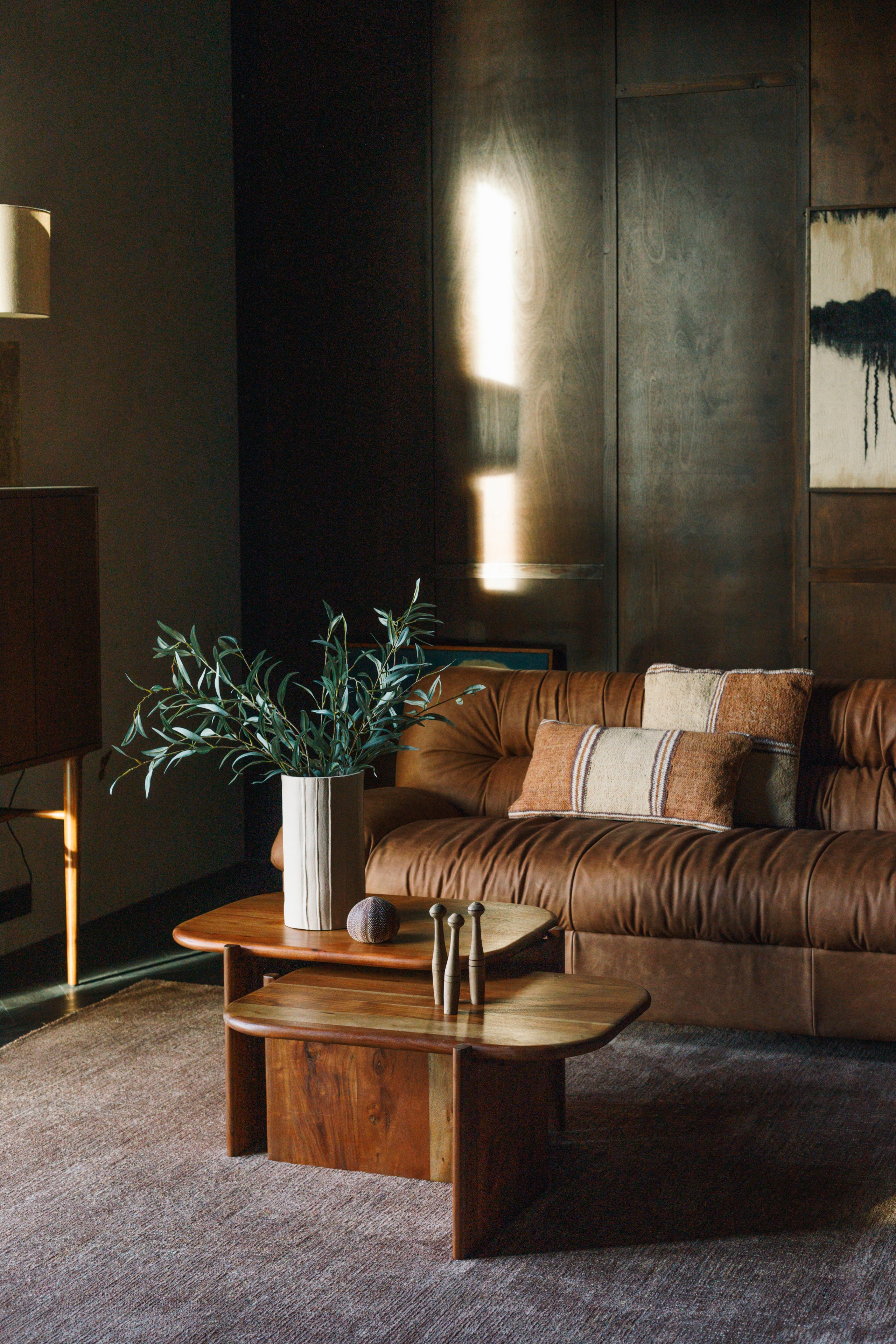 Sofa DOUGLAS z koňakové kůže