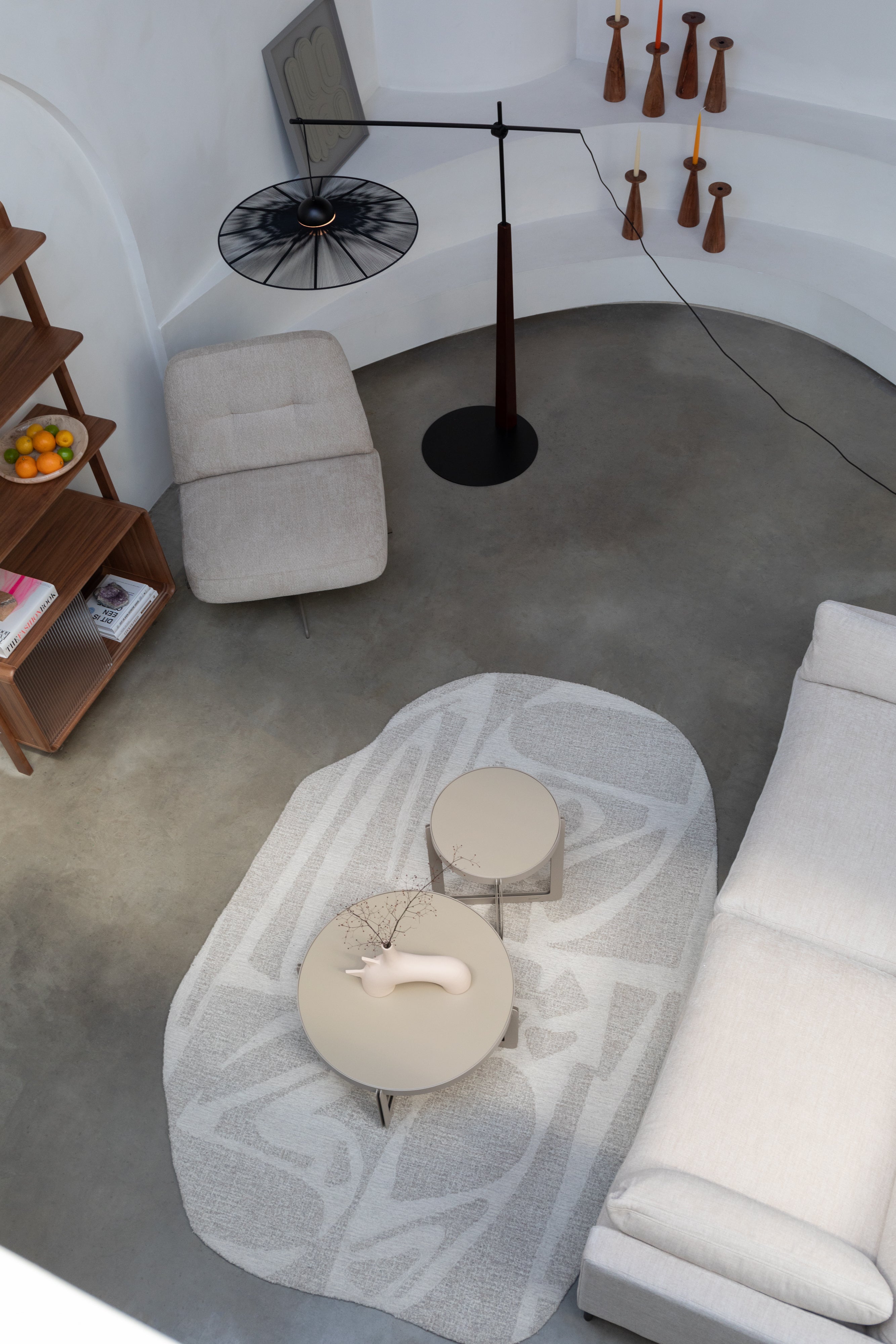 CENTRE beige side table