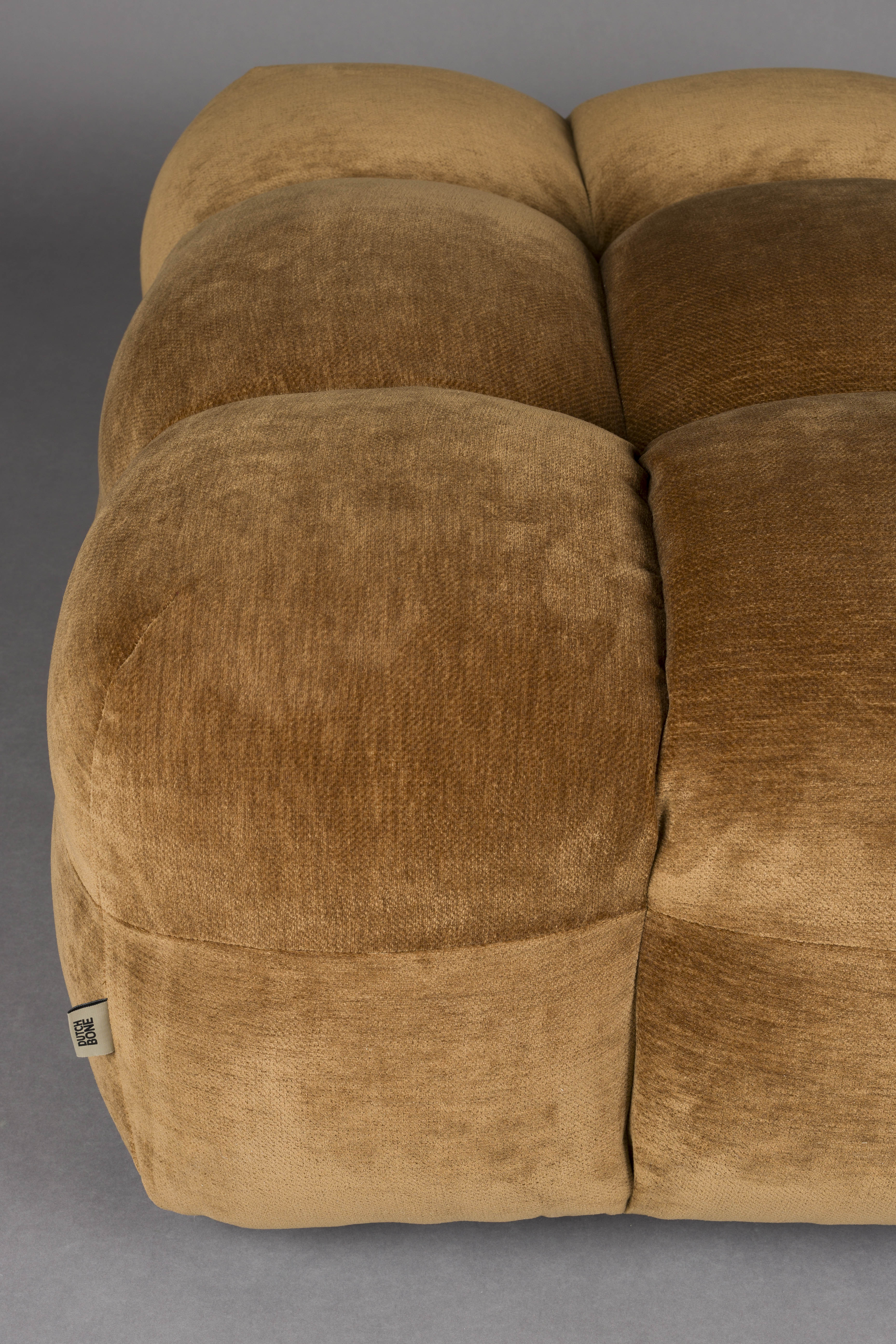 Hackman Puff in Cognac Velvet