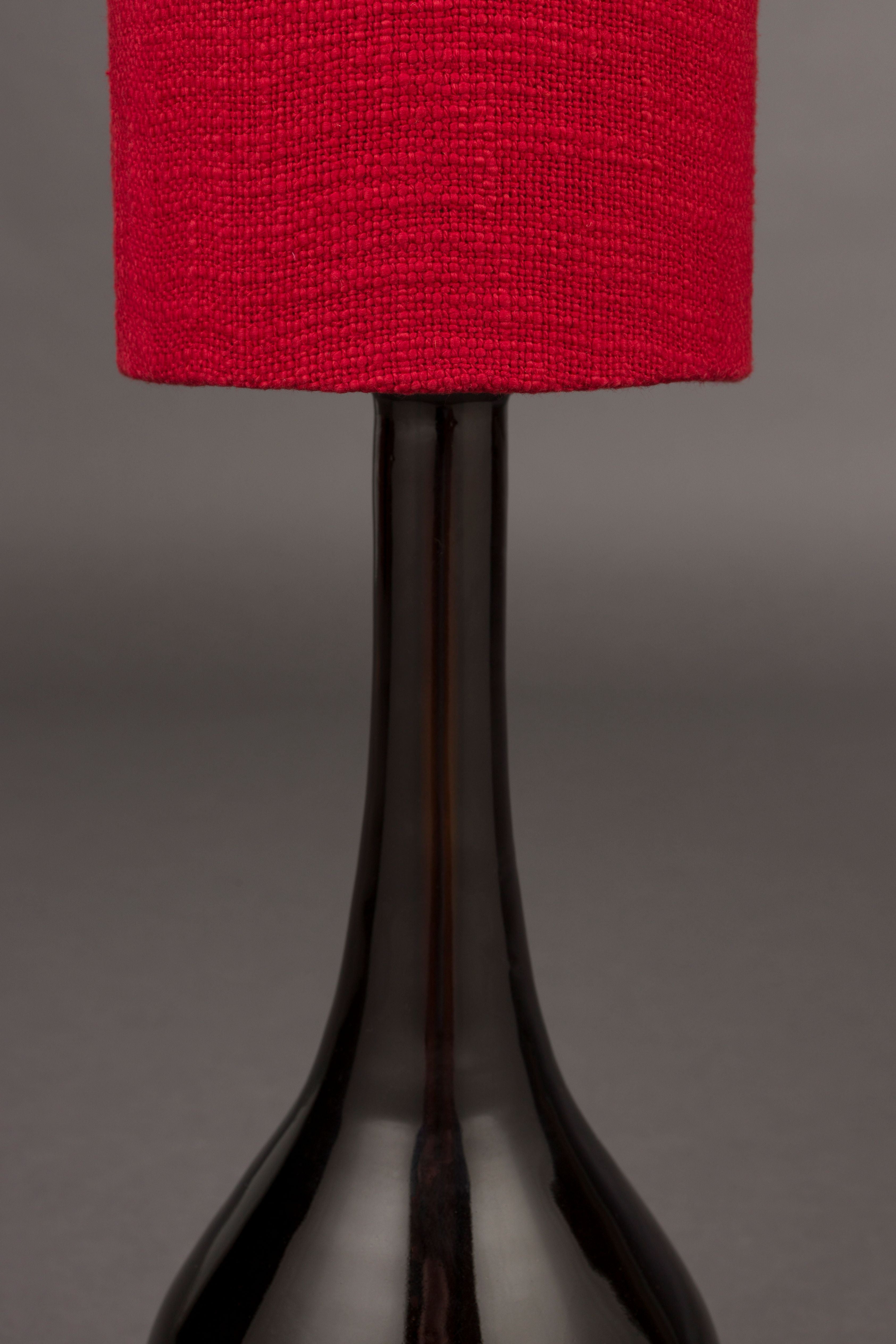 JULES table lamp red with brown base