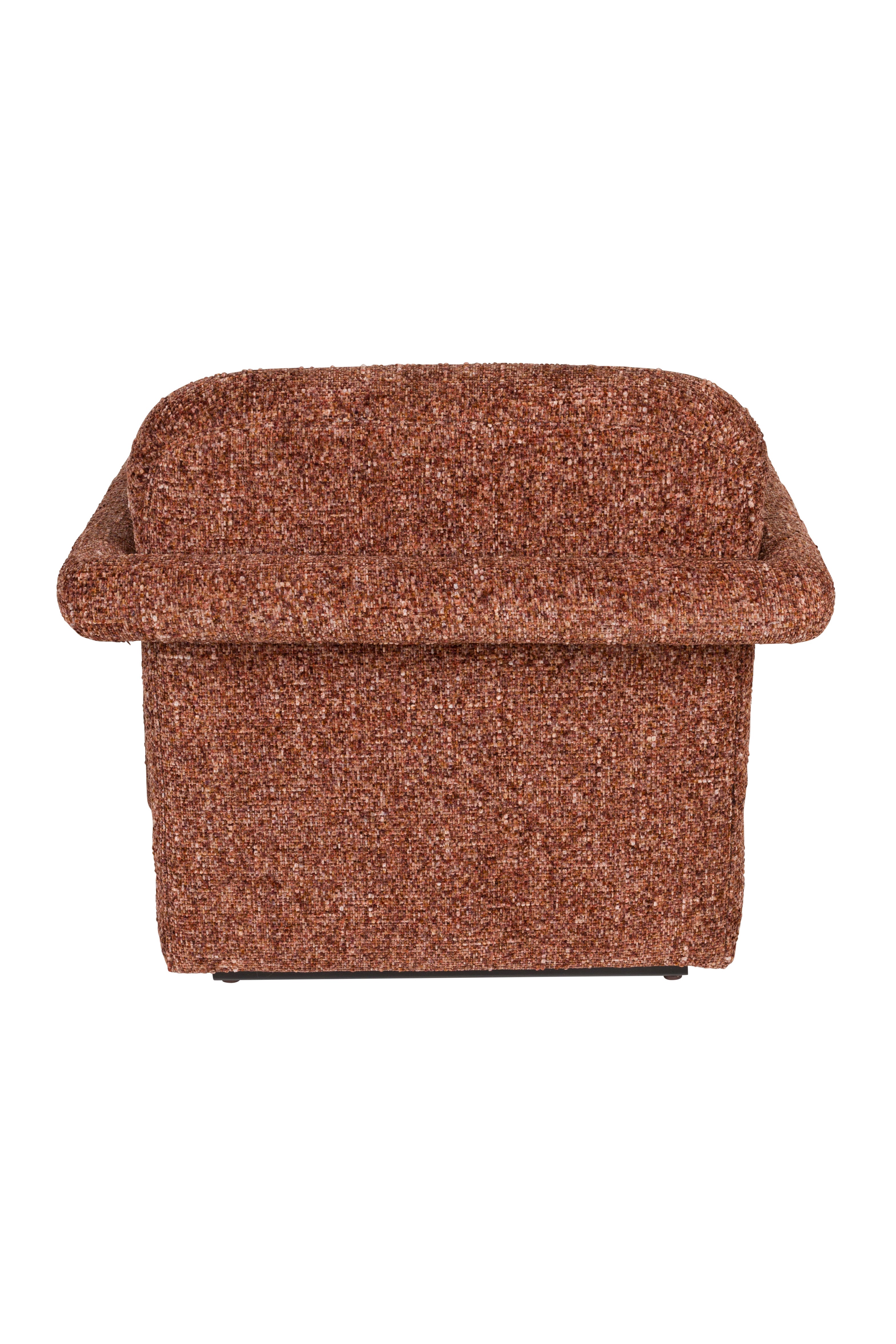 KENT armchair in burgundy with red