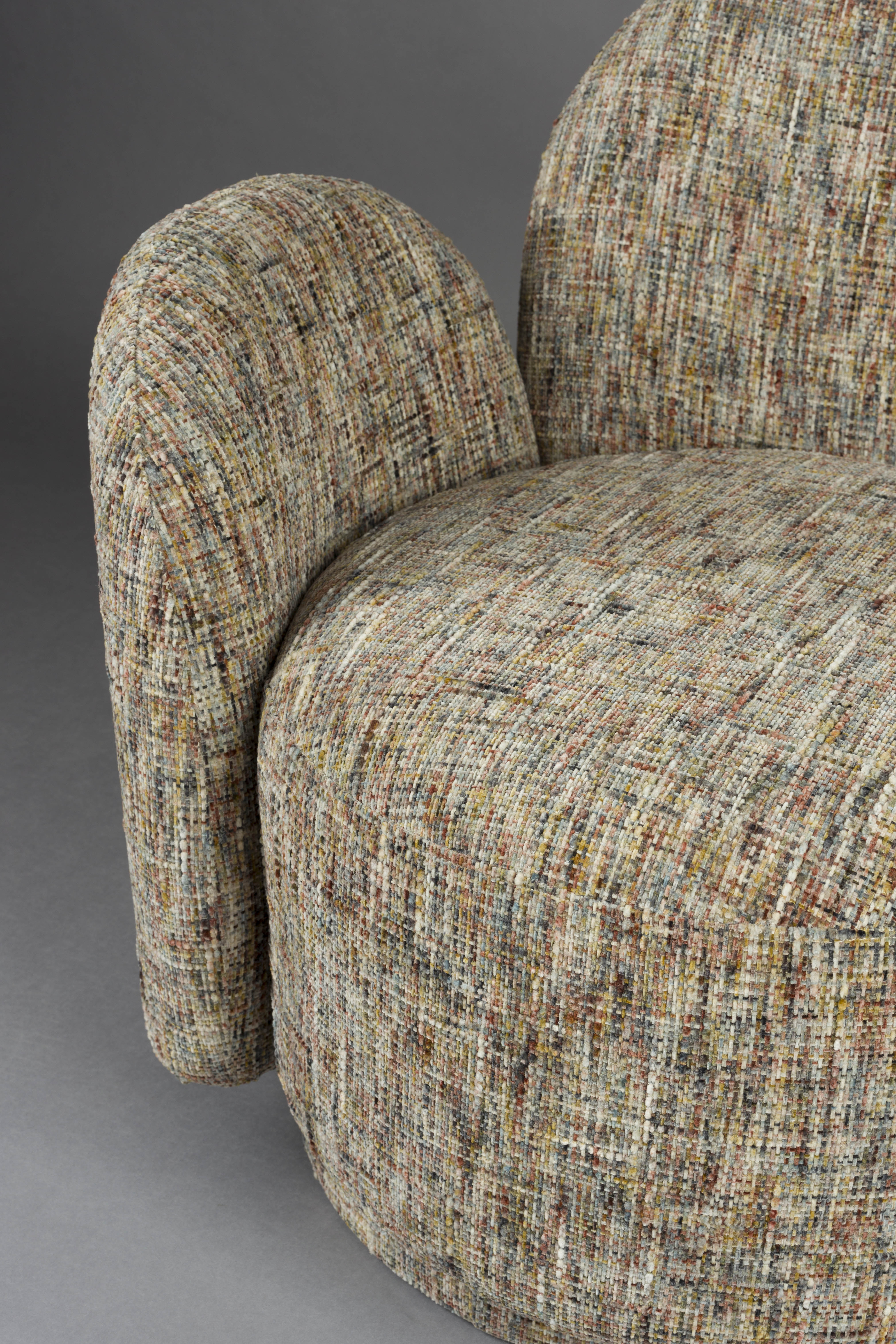 Křeslo otočné ROSE hnědý melír