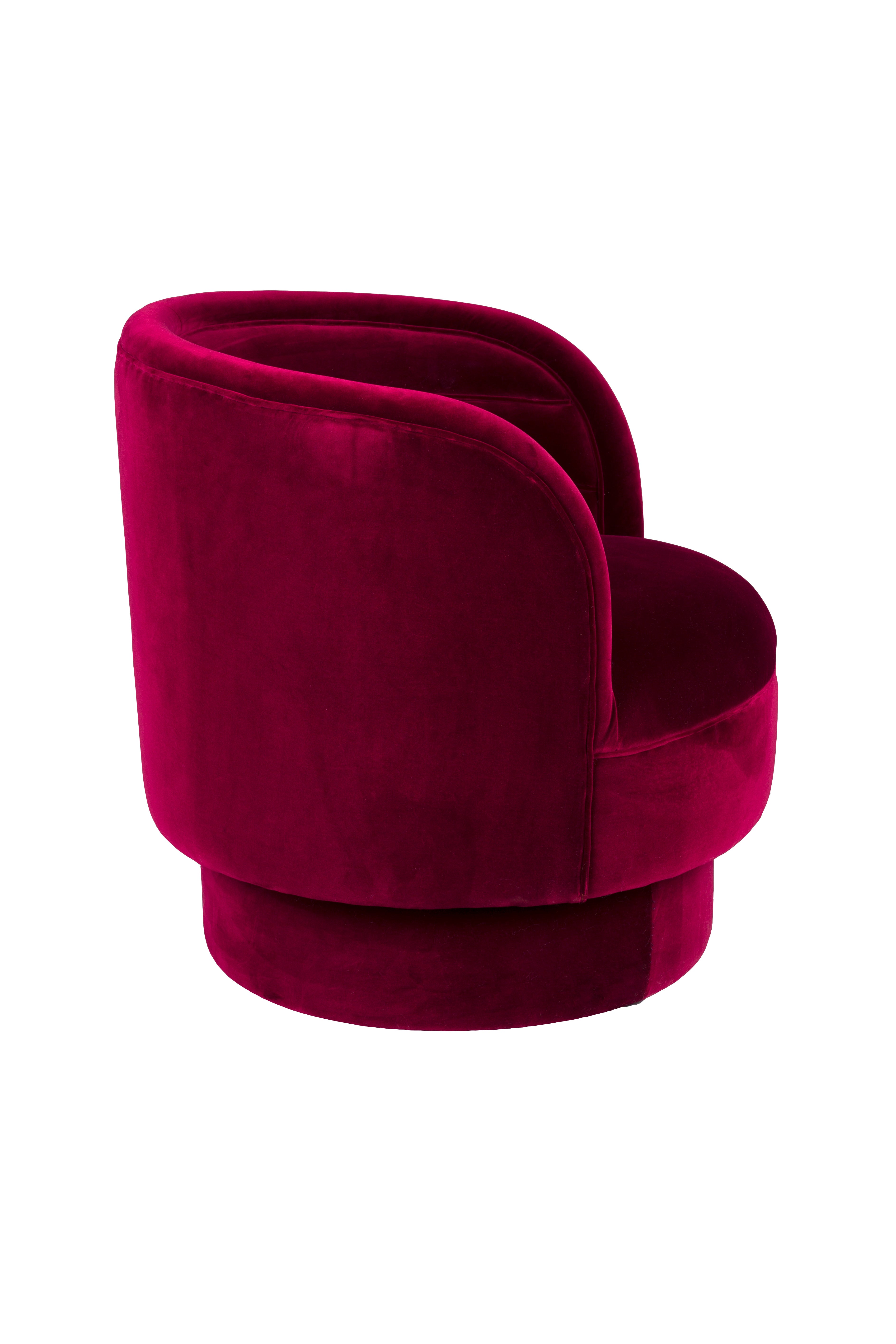DOROTHY swivel armchair dark fuchsia