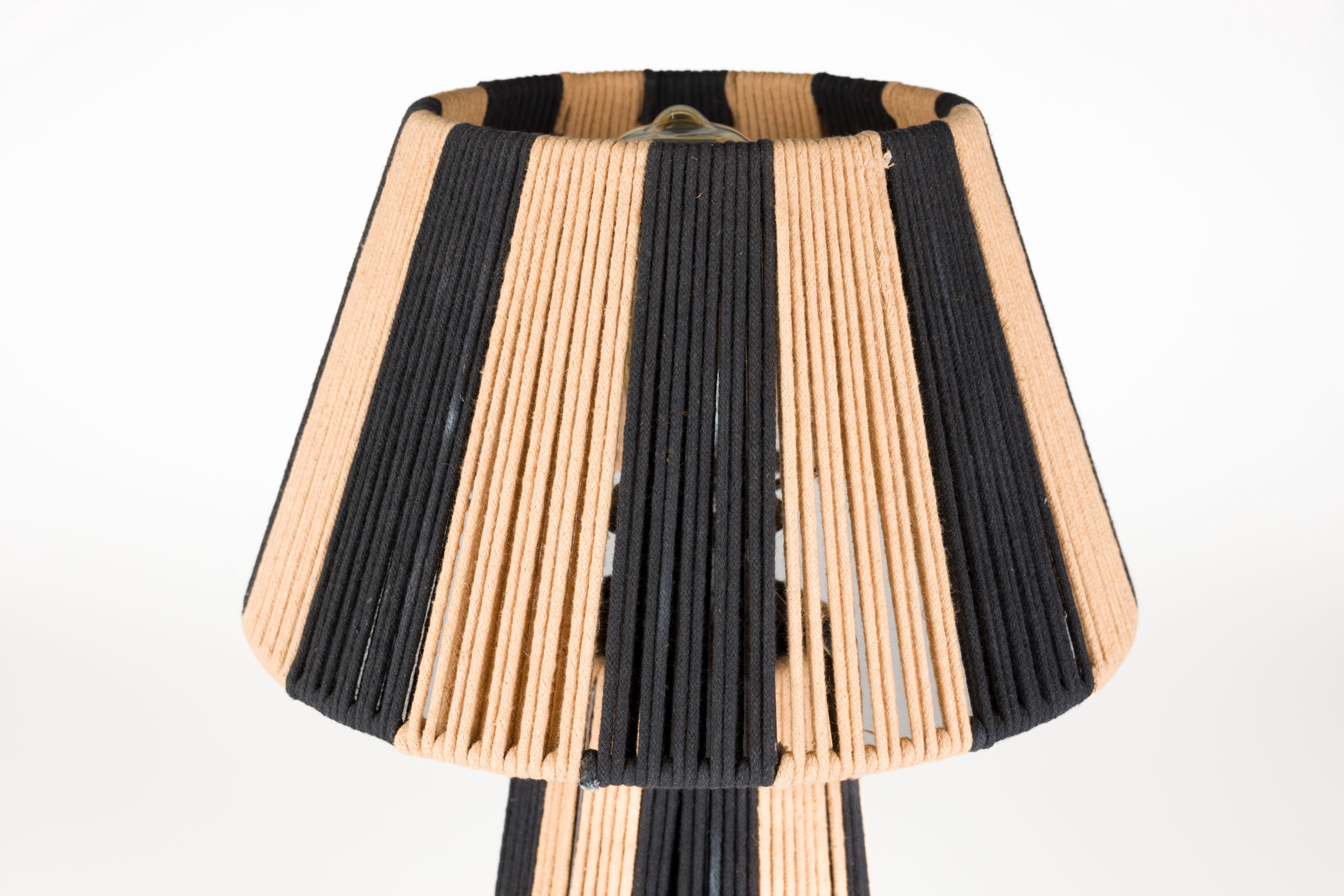 STRIPE IT UP table lamp light brown with black