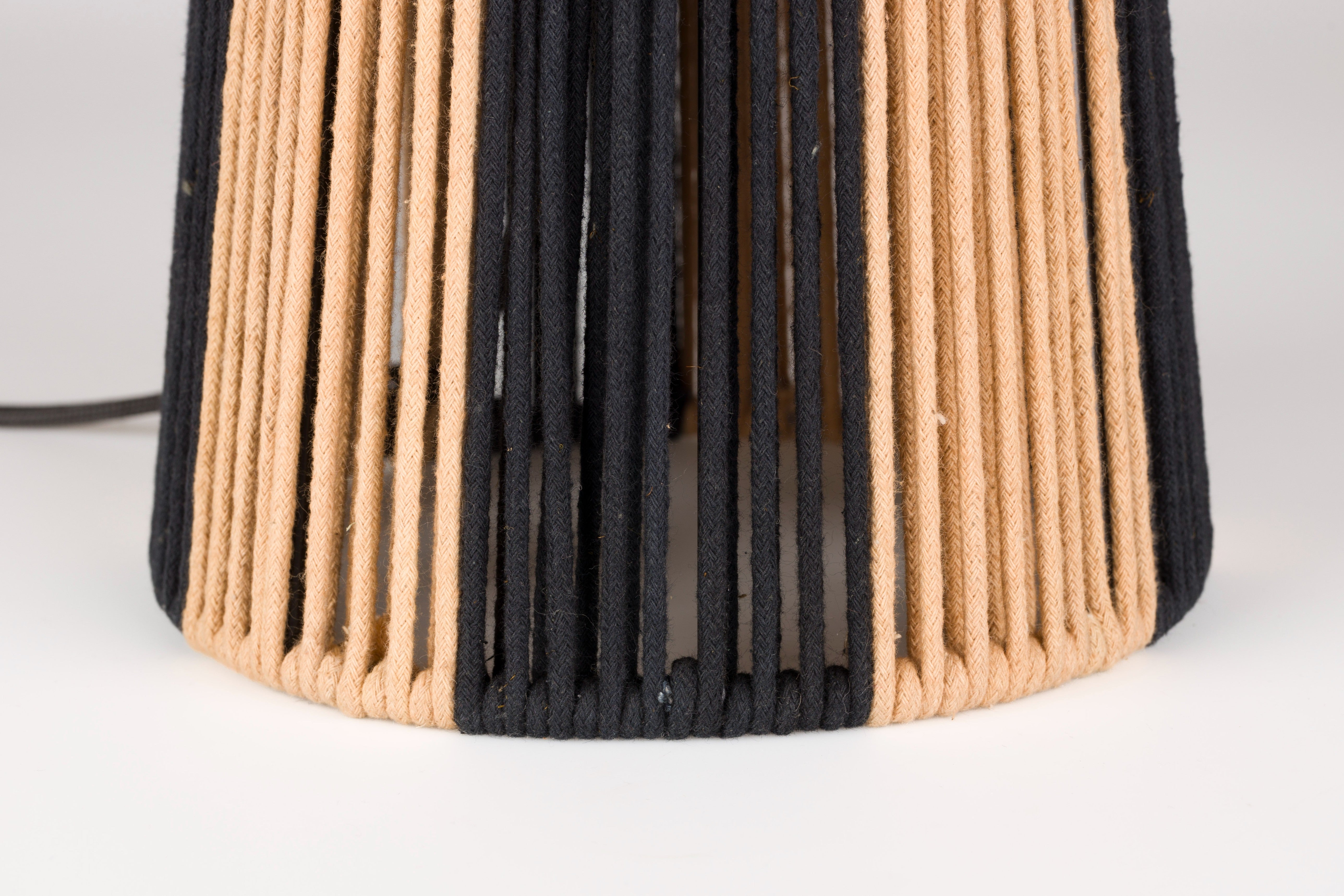 STRIPE IT UP table lamp light brown with black