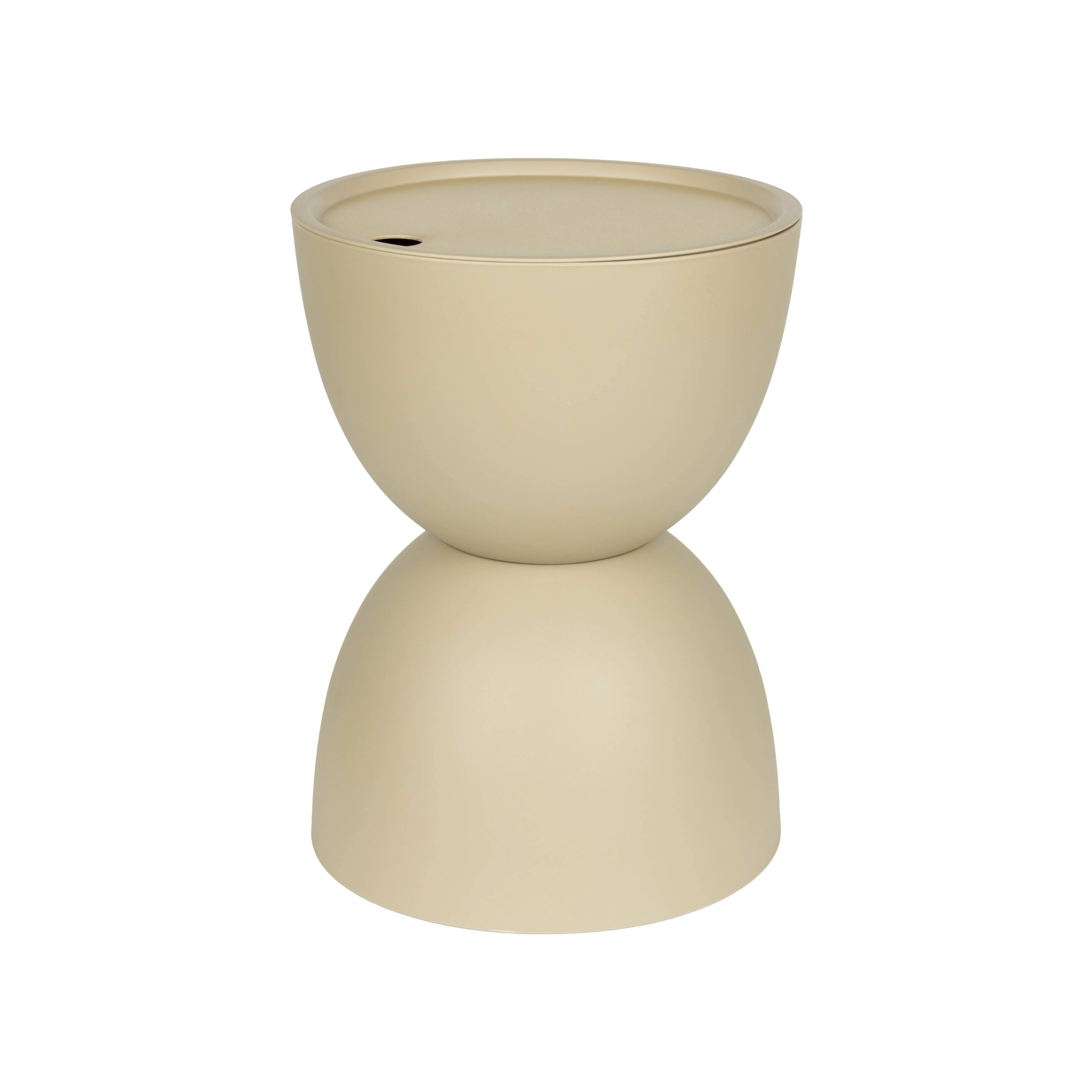 MARA Beige Garden Table with Storage