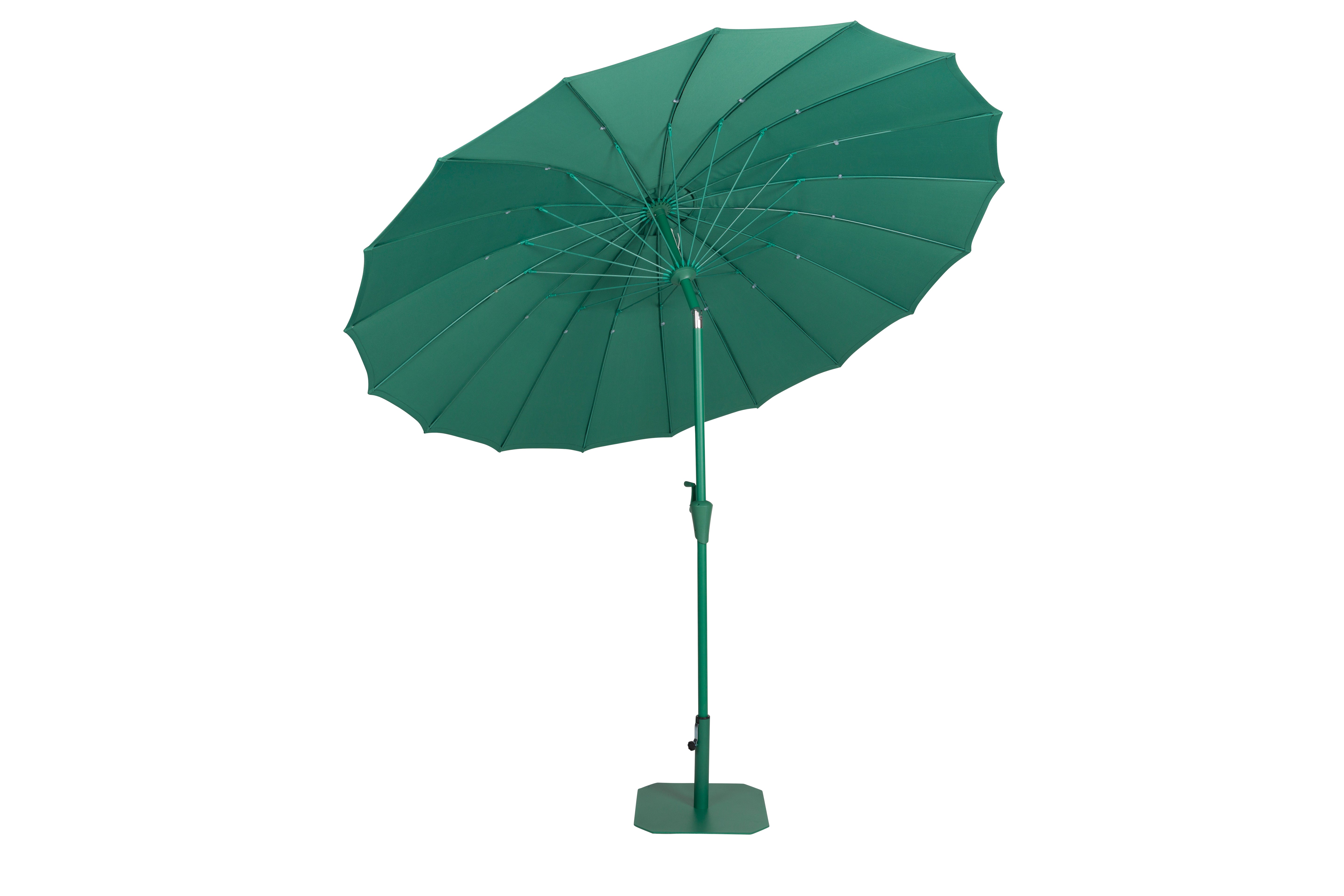 SUNSHINE green parasol with base