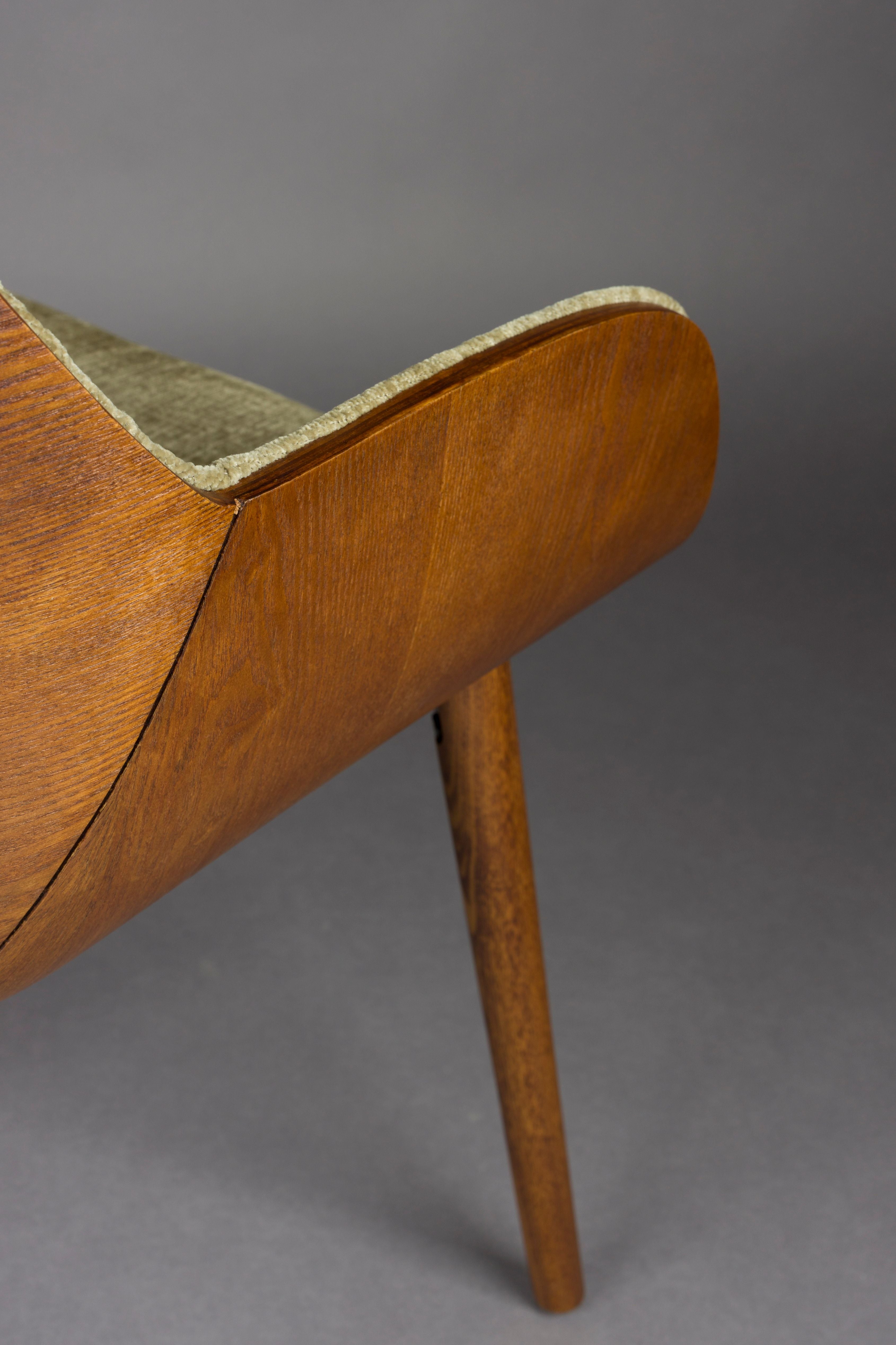 TAYLOR Chair Green with Wooden Base