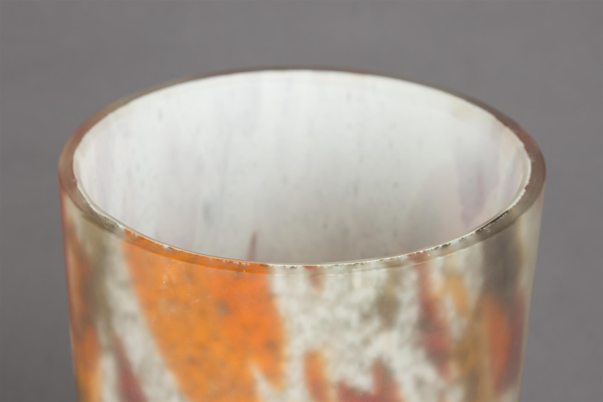 EARL vase orange with brown