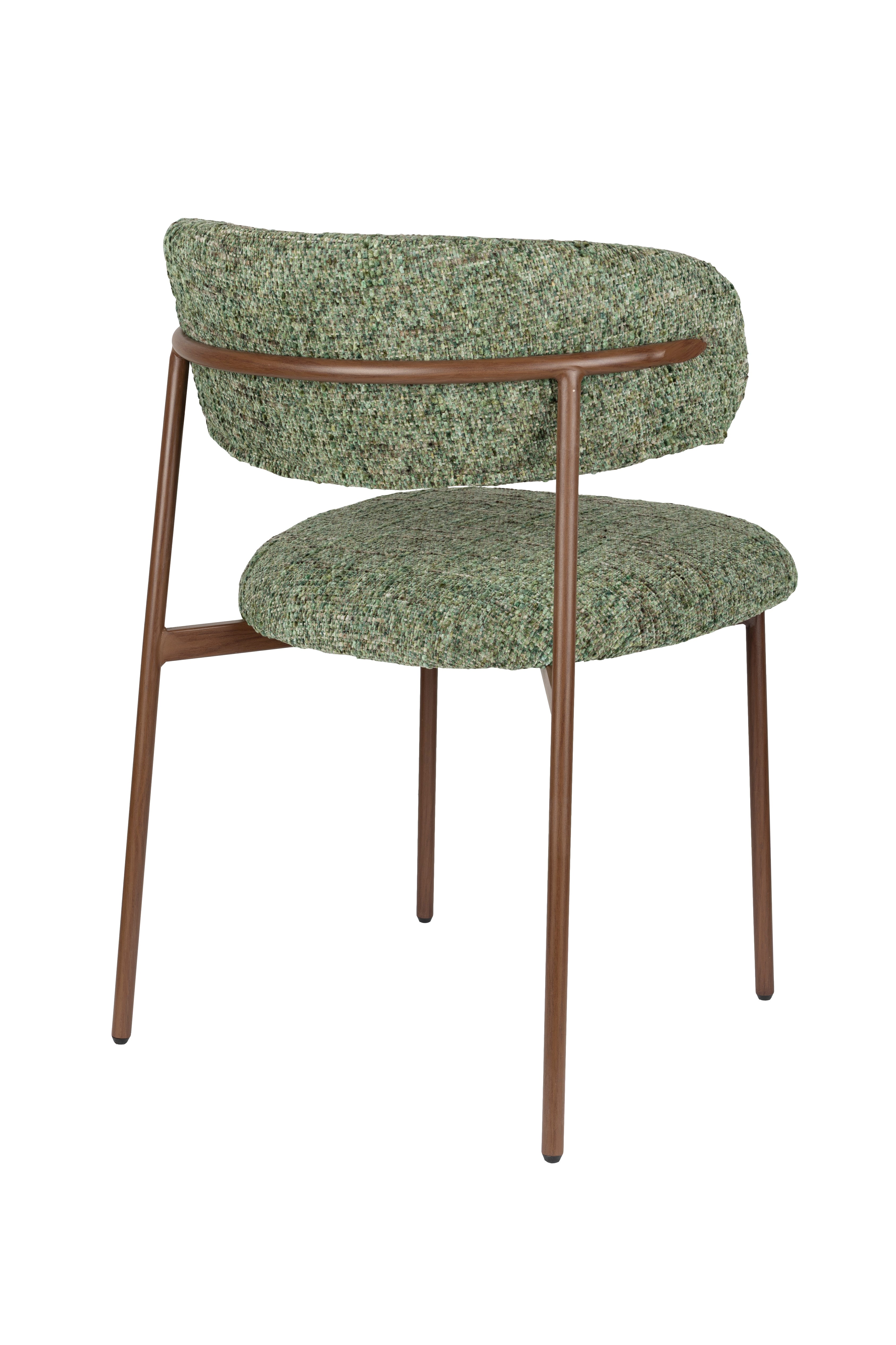 CLAES Chair Green with Brown Base