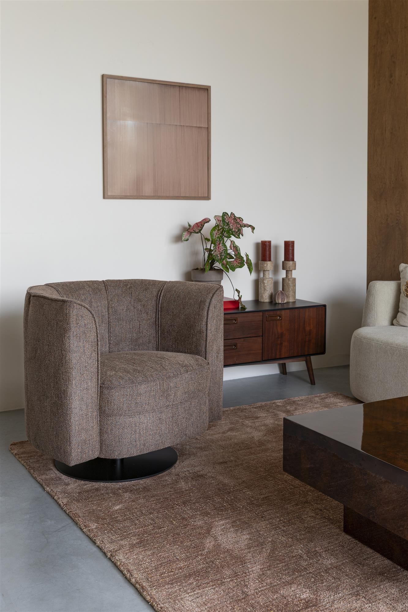 Křeslo FLOWER hnědé