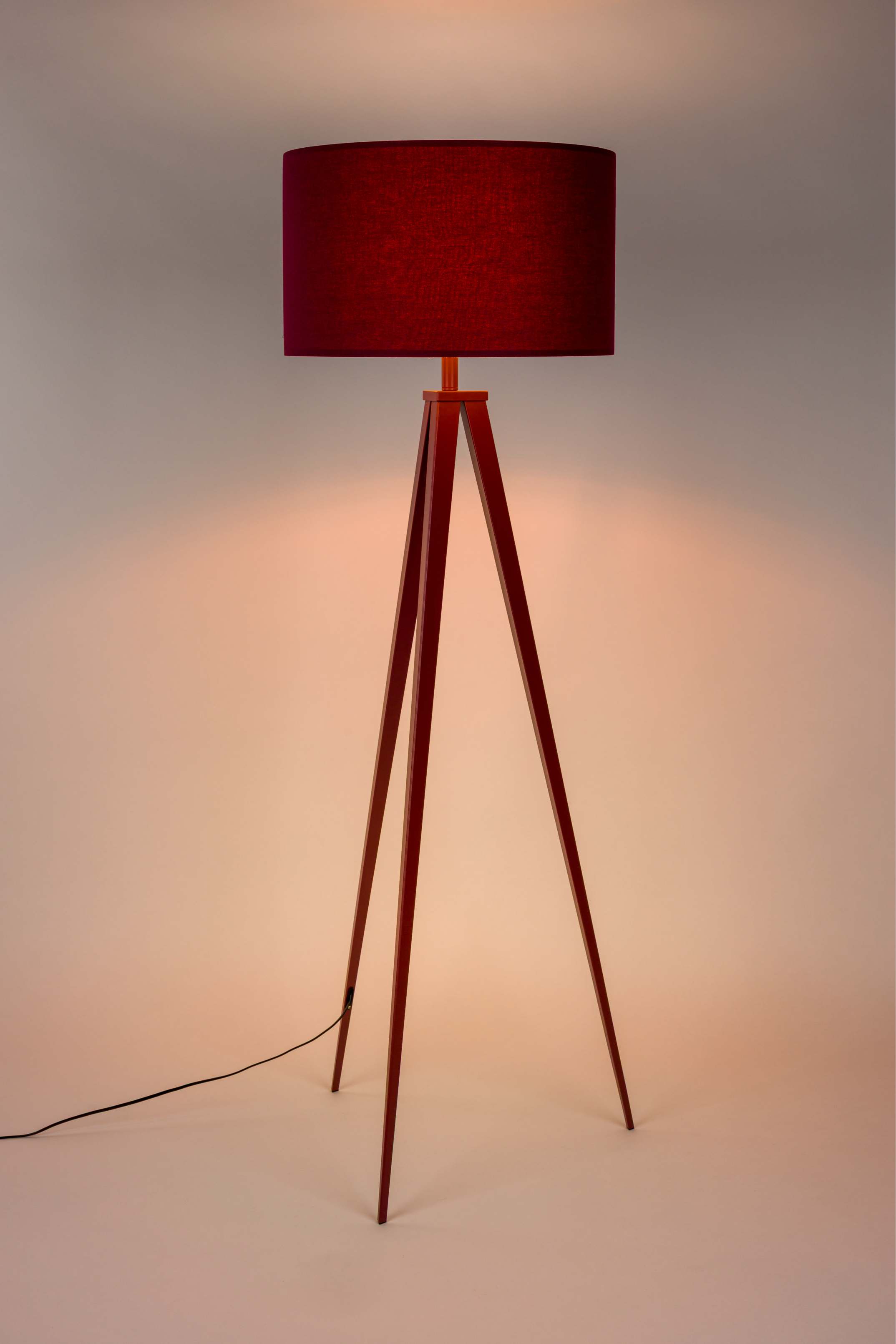Stojací lampa TRIPOD červený trojnožka