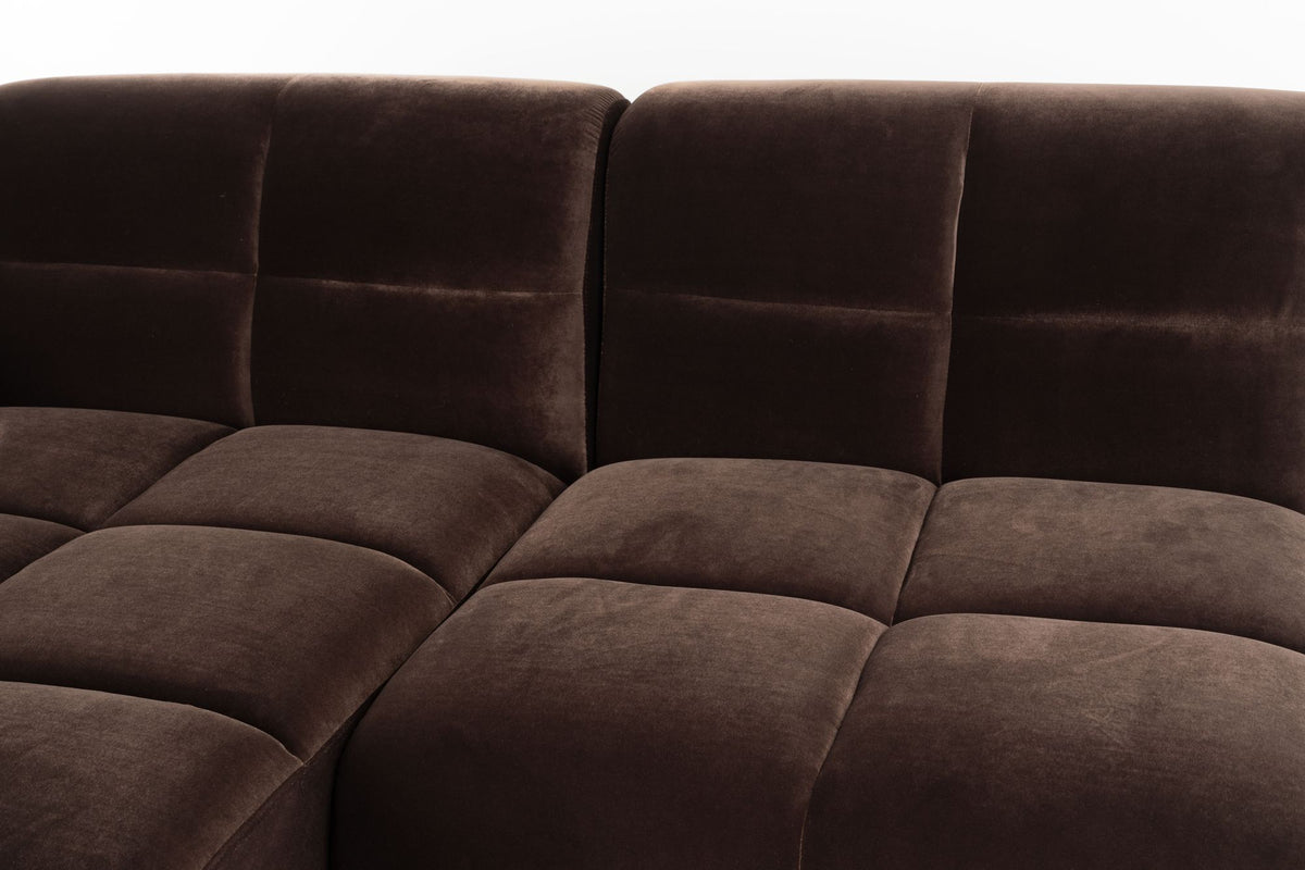 Sofa z szezlongiem HAZEL brązowy lewostronny – ujęcie 6