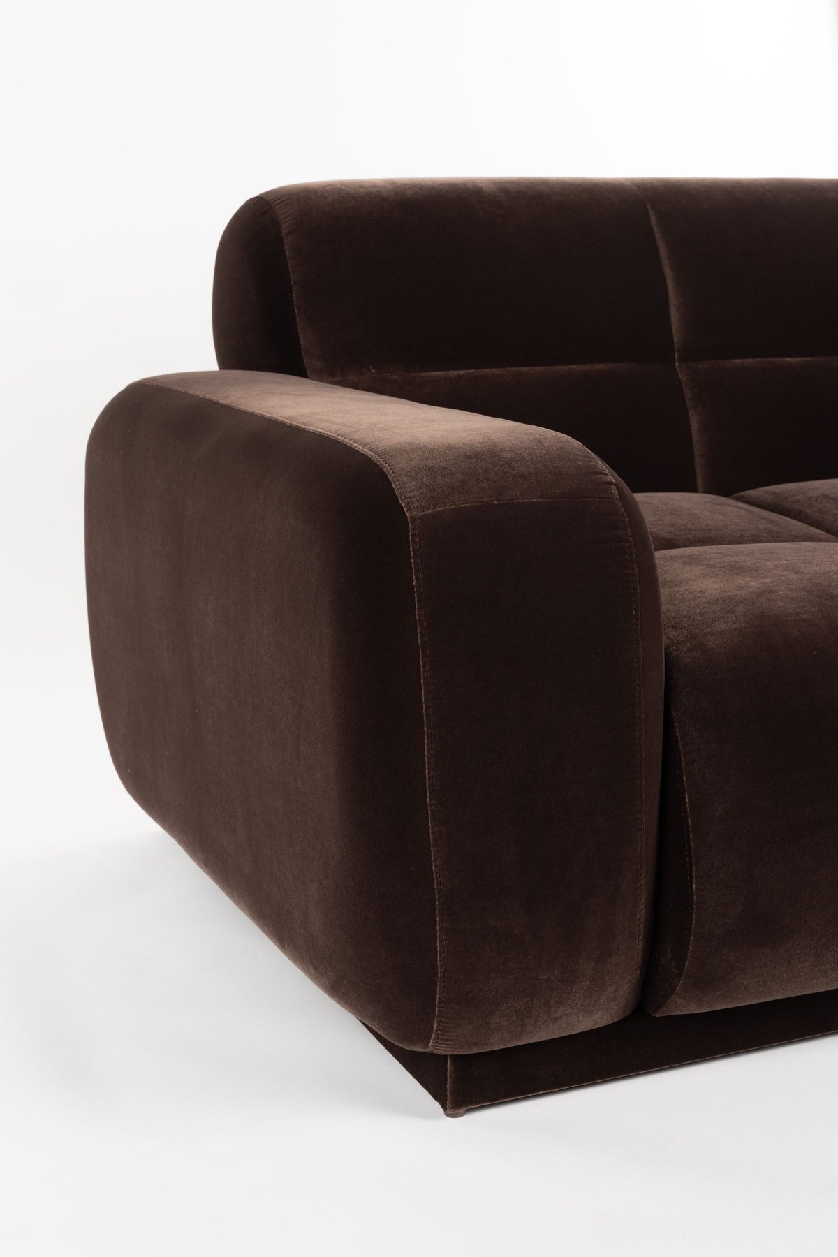 Sofa z szezlongiem HAZEL brązowy prawostronny – ujęcie 4