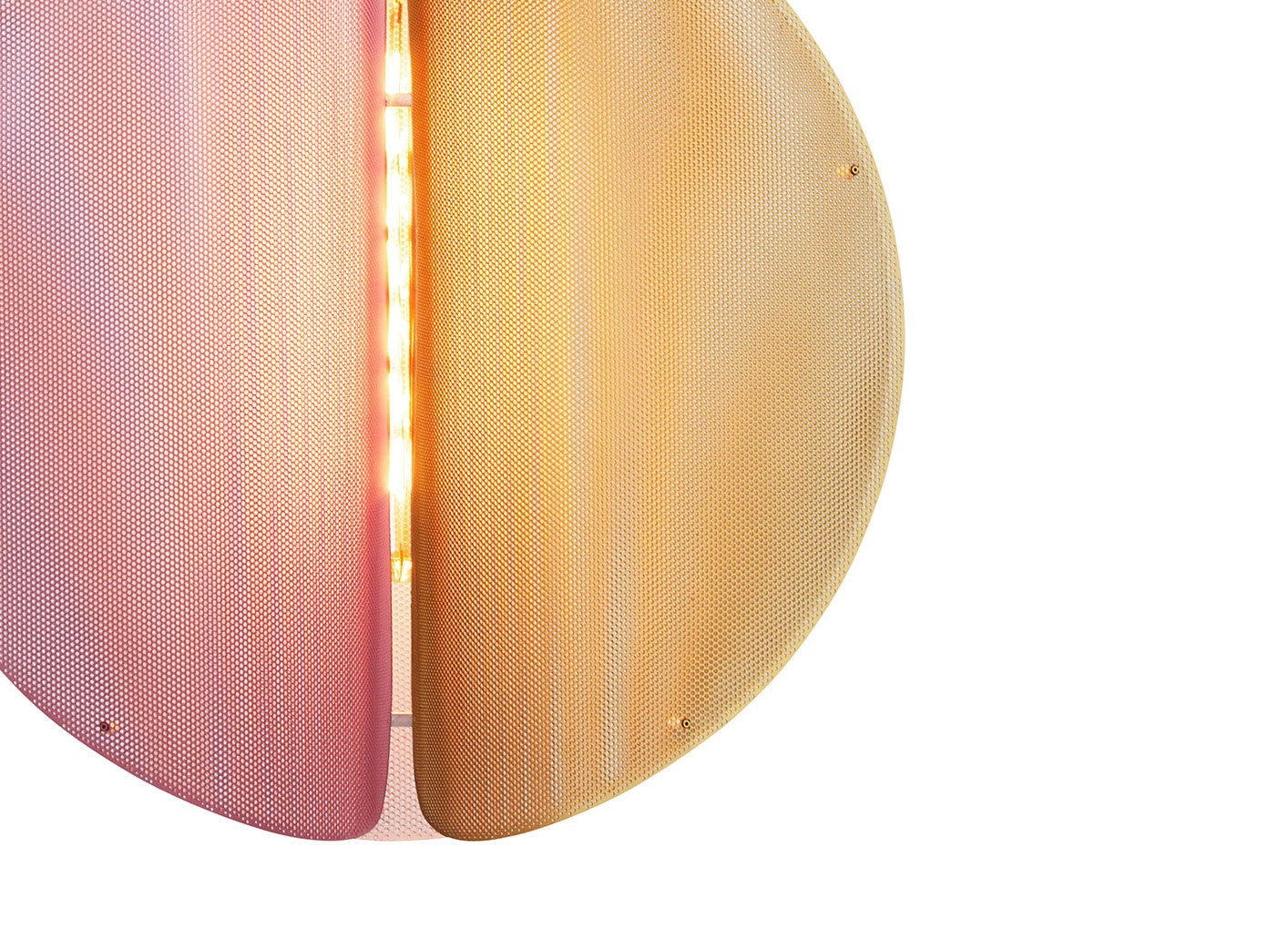 Lampa visící PROXIMA mosazná s růžovou