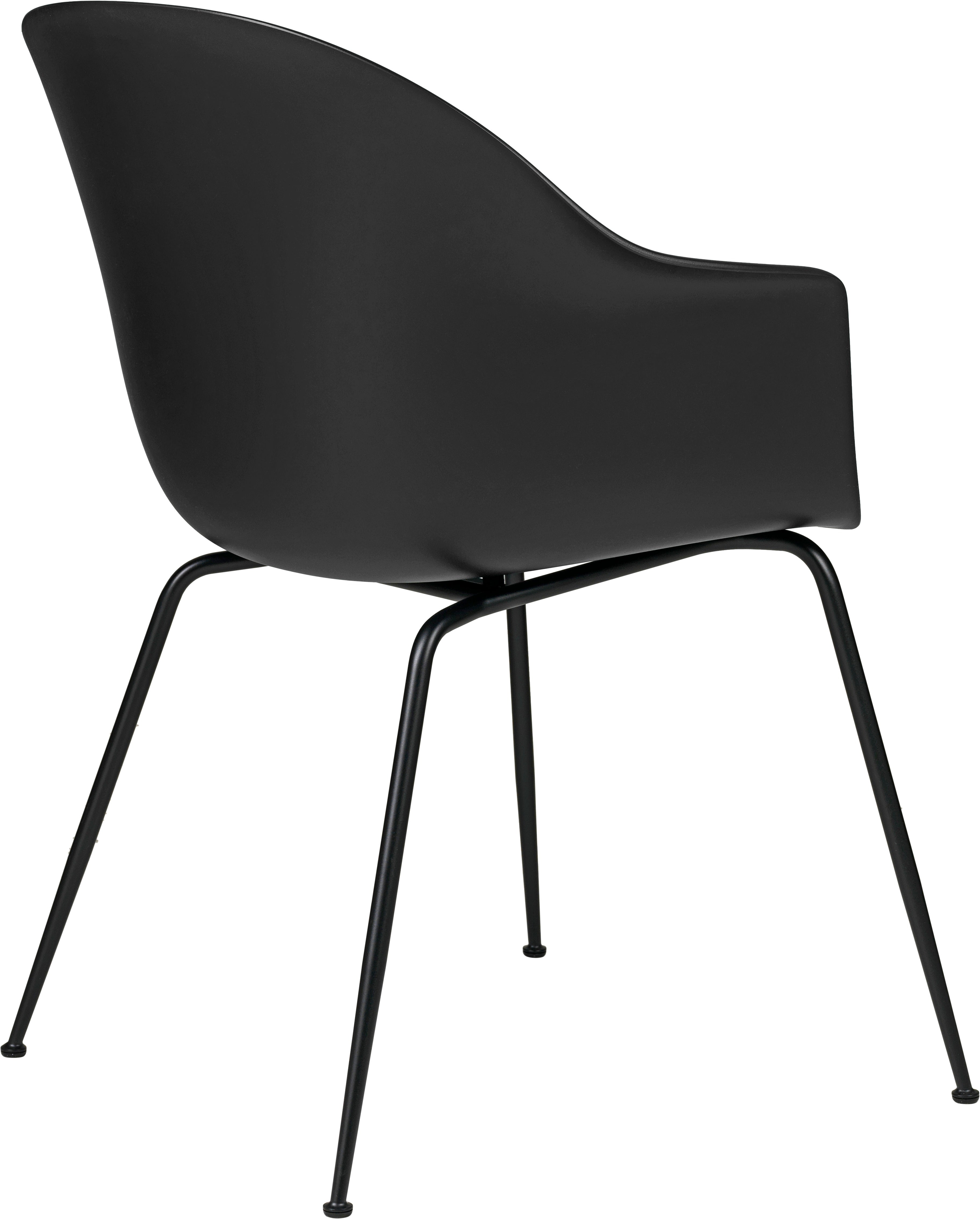 BAT chair black with black steel base