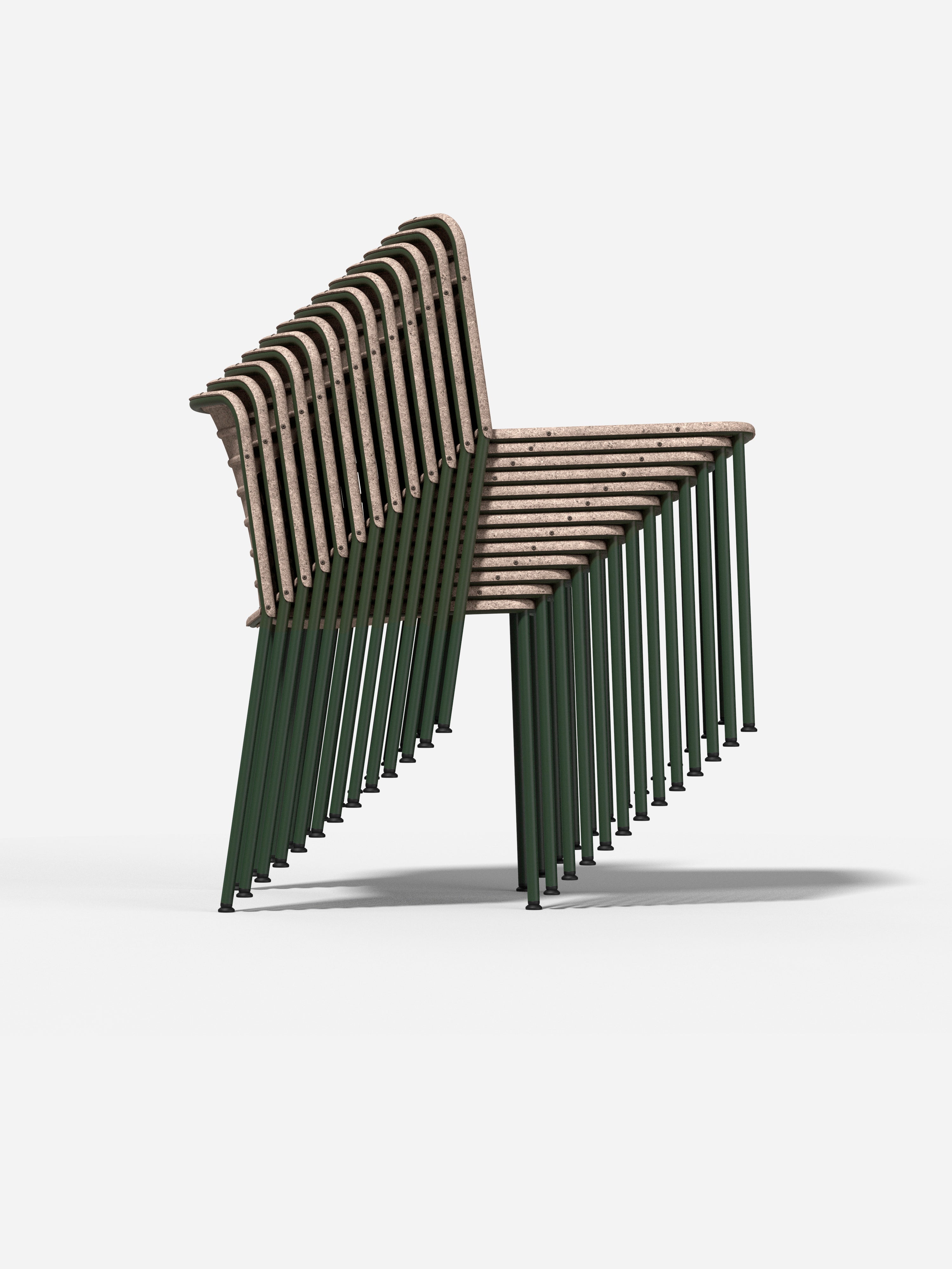 Židle FLAX STACKER hnědá