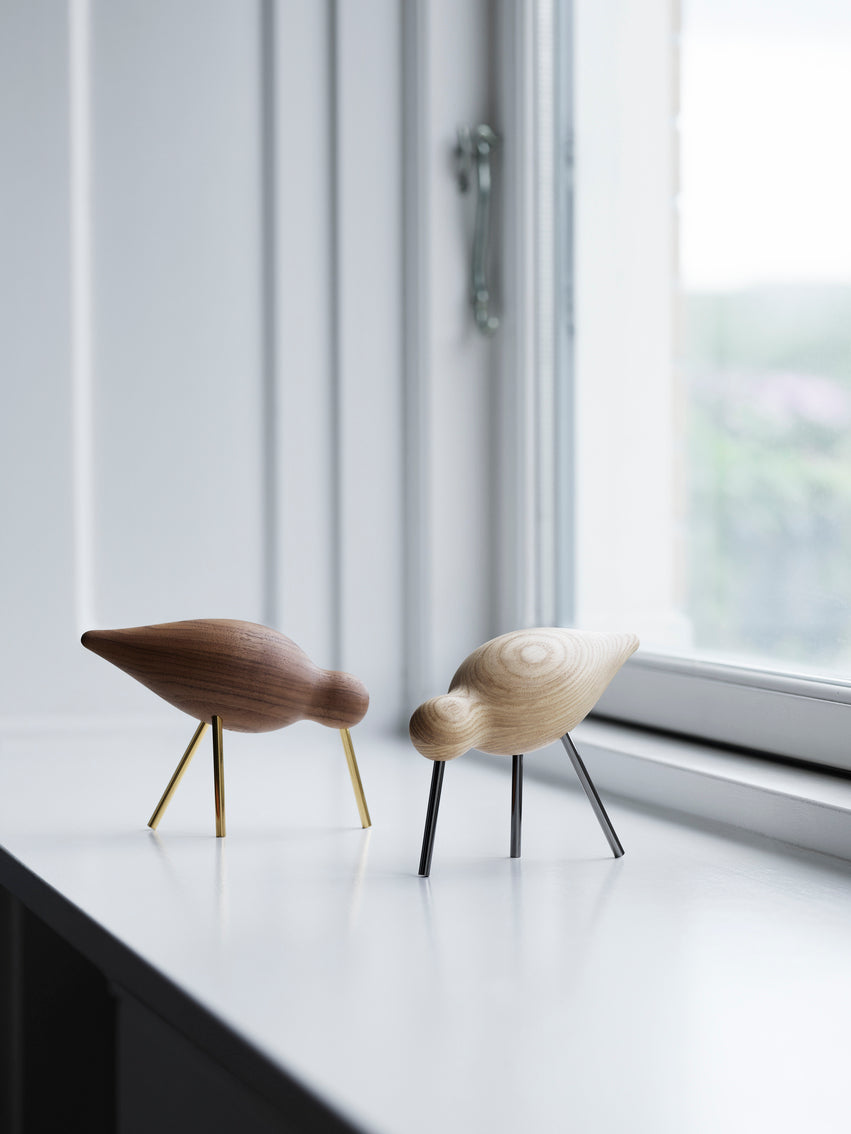 Figurine Shorebird oak with black legs