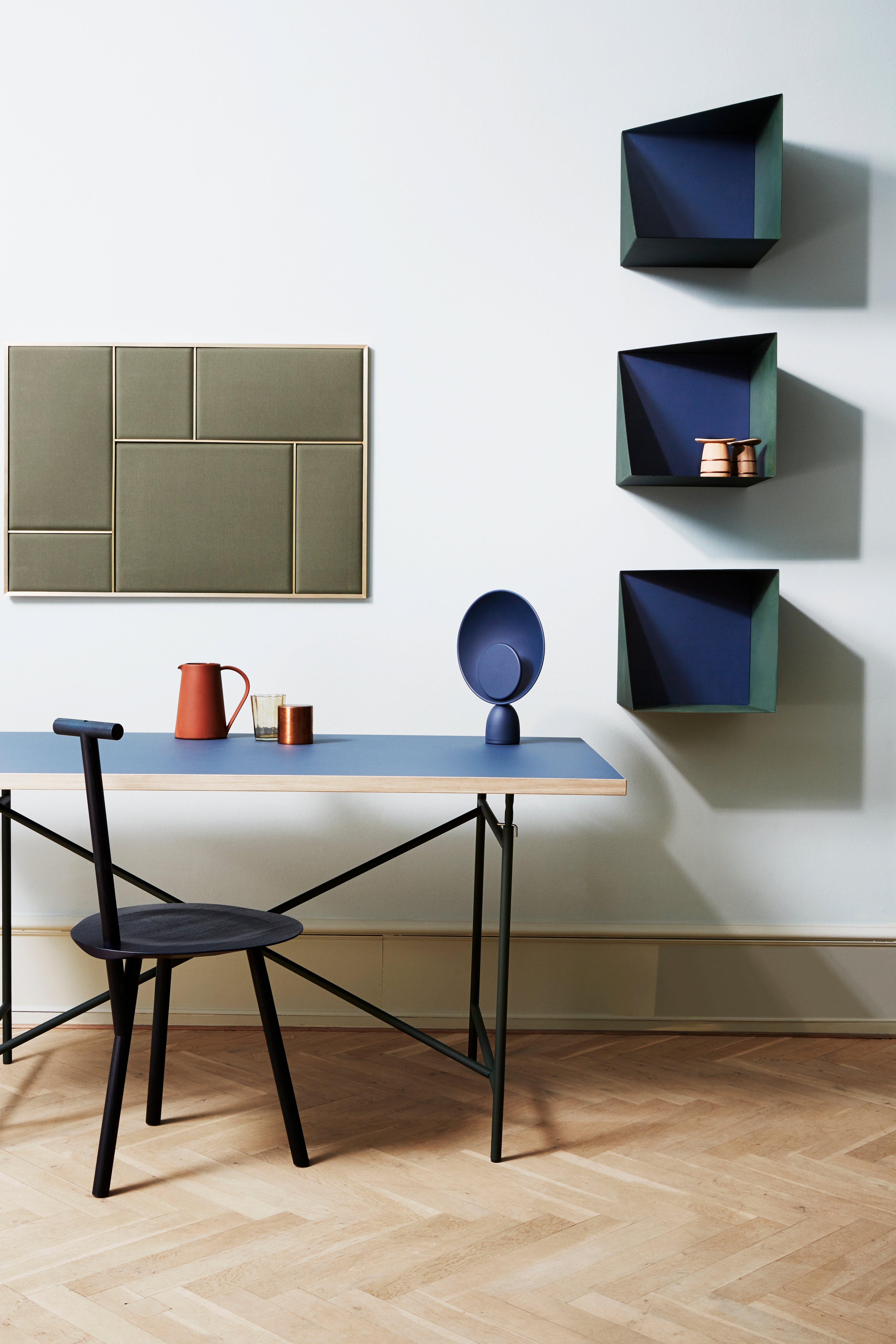 WALL BOX hanging shelf blue